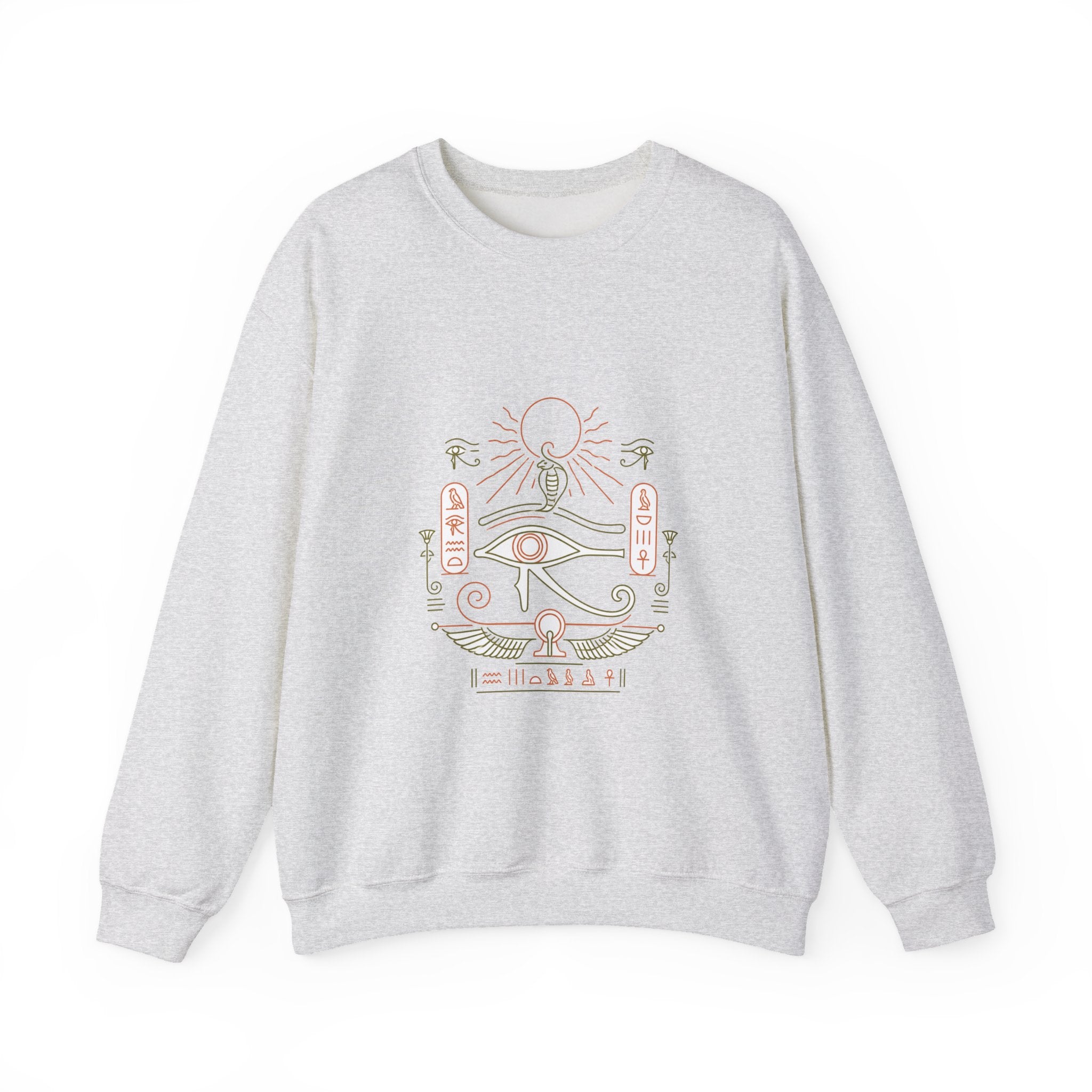Matching Couple Sweatshirt - Eye of Ra & Horus Matching Couple Premium Fleece Sweatshirt Minimalist Art His Hers Christmas Gift - Design A