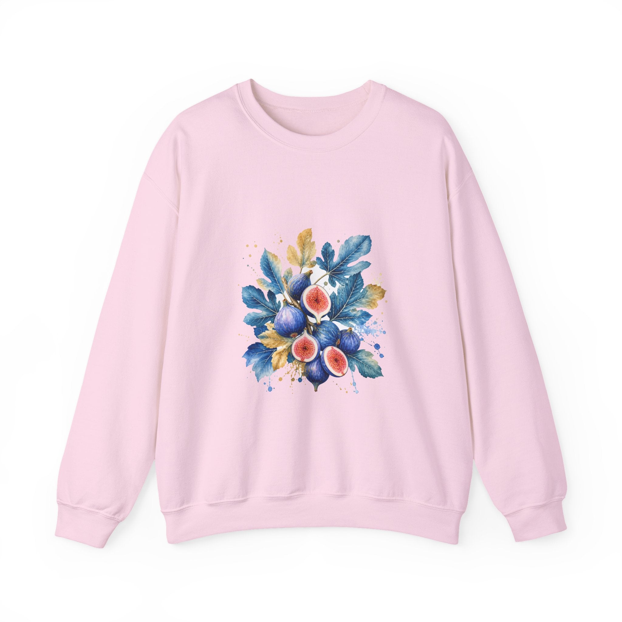 Matching Couple Sweatshirt - Olive Branch & Fig Matching Couple Comfort Colors Crew Watercolor Art His Hers Birthday Gift - Design B