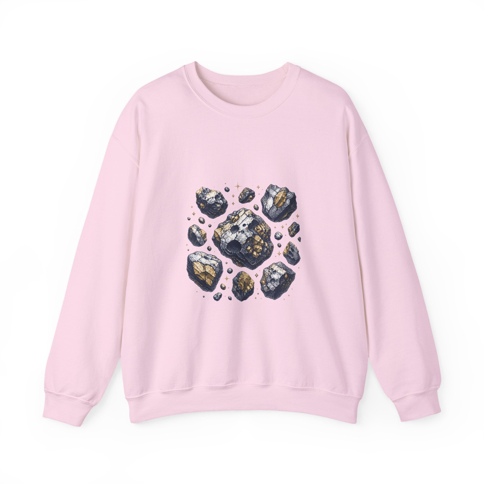 Matching Couple Sweatshirt - Comet & Asteroid Matching Couple Comfort Colors Crew Hand-Drawn Art His Hers Anniversary Gift - Design B