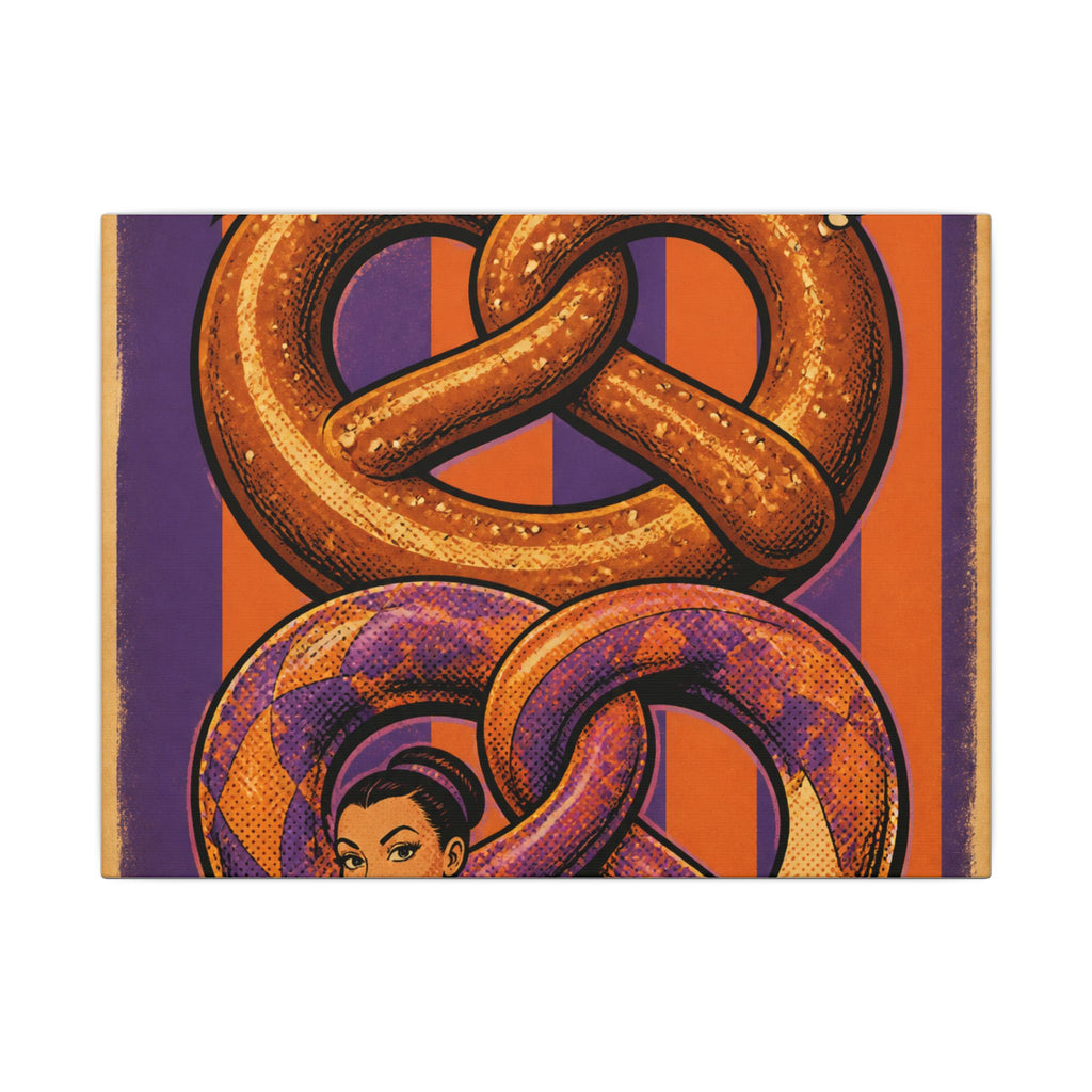 Pretzel Contortionist Wall Art Canvas 16×20 Pop Art Living Room Decor Maximalist Print