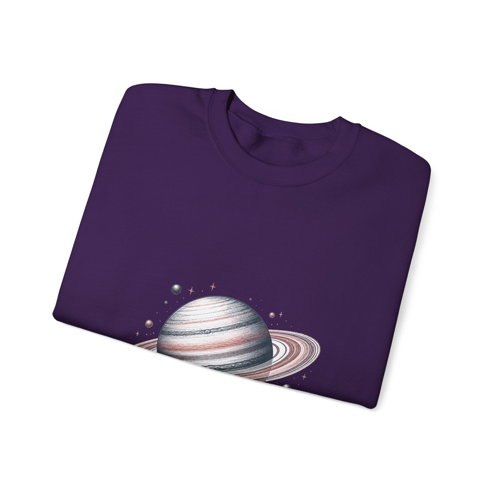 Matching Couple Sweatshirt - Saturn & Jupiter Matching Couple Crewneck Sweatshirt Hand-Drawn Art His Hers Best Friend Gift - Design A