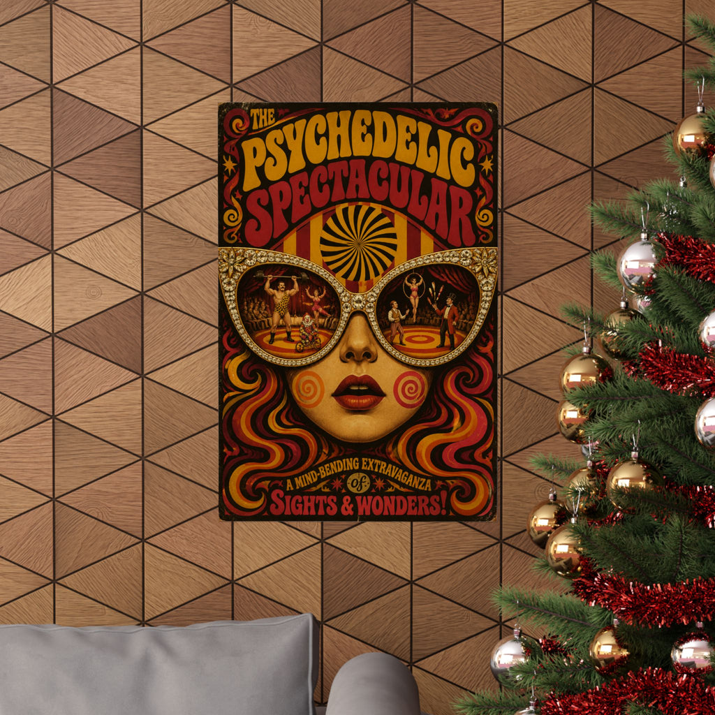 Sunglasses Circus Ring Wall Art Poster 18×24 Psychedelic Cafe Decor Maximalist Print