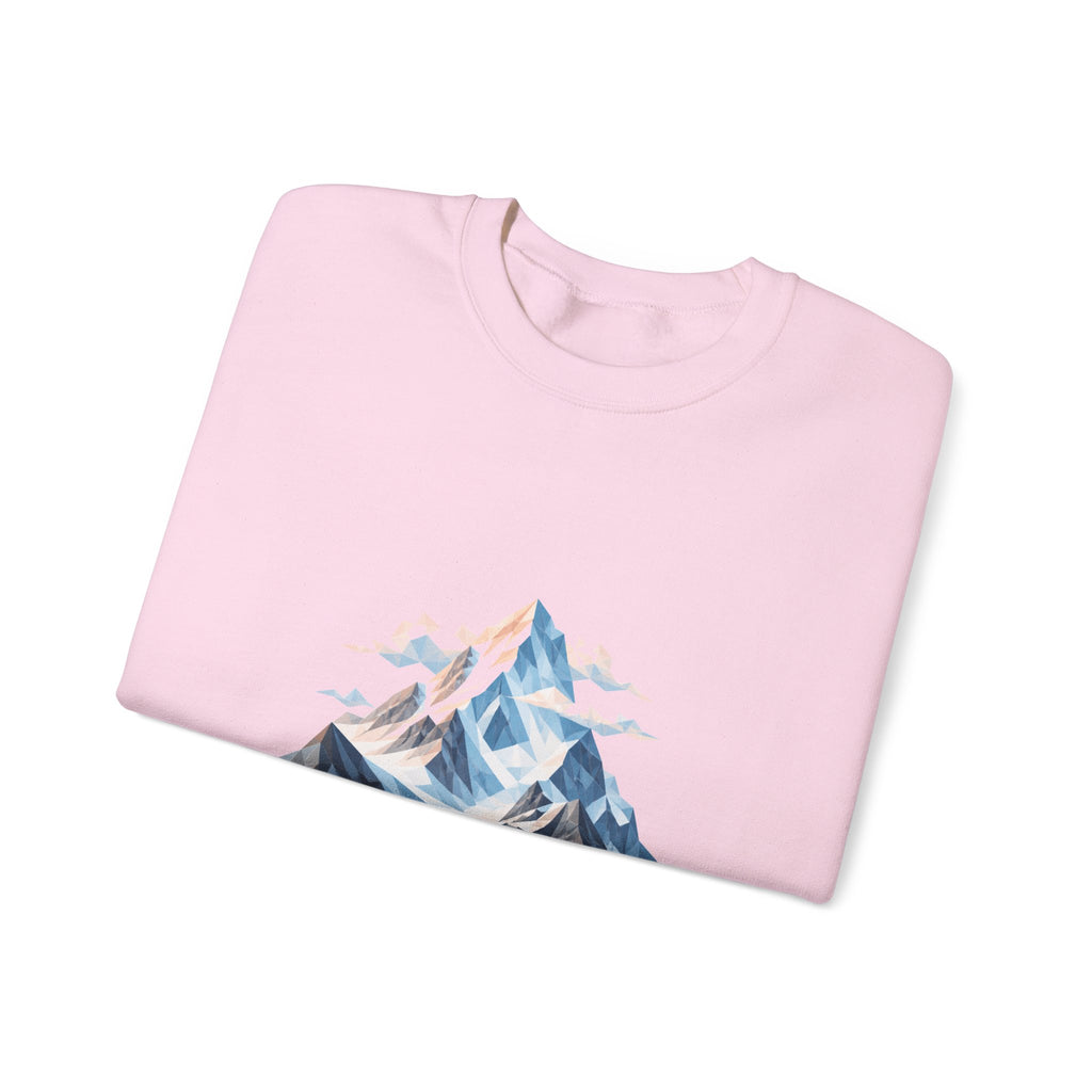 Matching Couple Sweatshirt - Mountain & Ocean Matching Couple Comfort Colors Crew Geometric Art His Hers Love Gift - Design A
