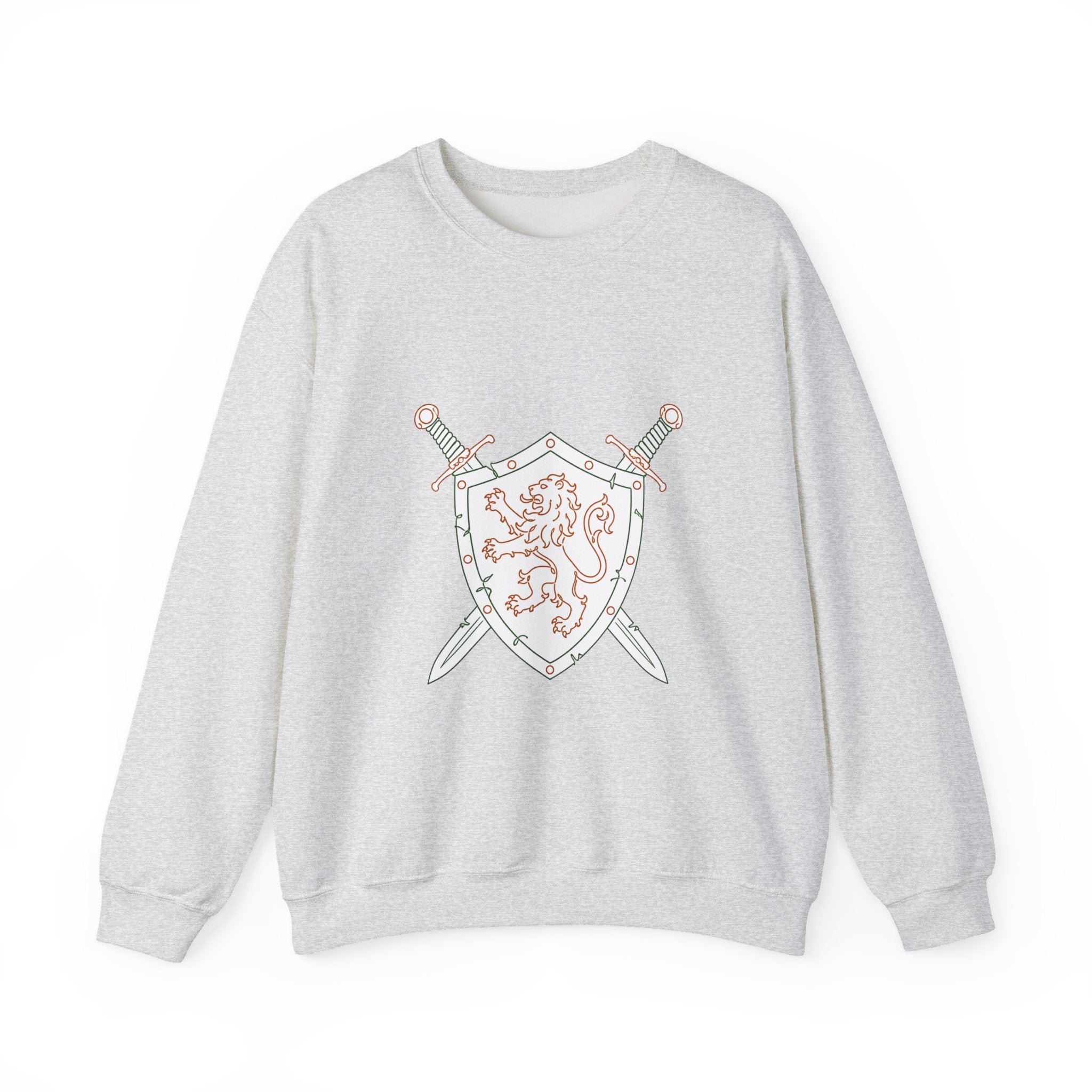Matching Couple Sweatshirt - Crown & Shield Matching Couple Premium Fleece Sweatshirt Minimalist Art His Hers Christmas Gift - Design B