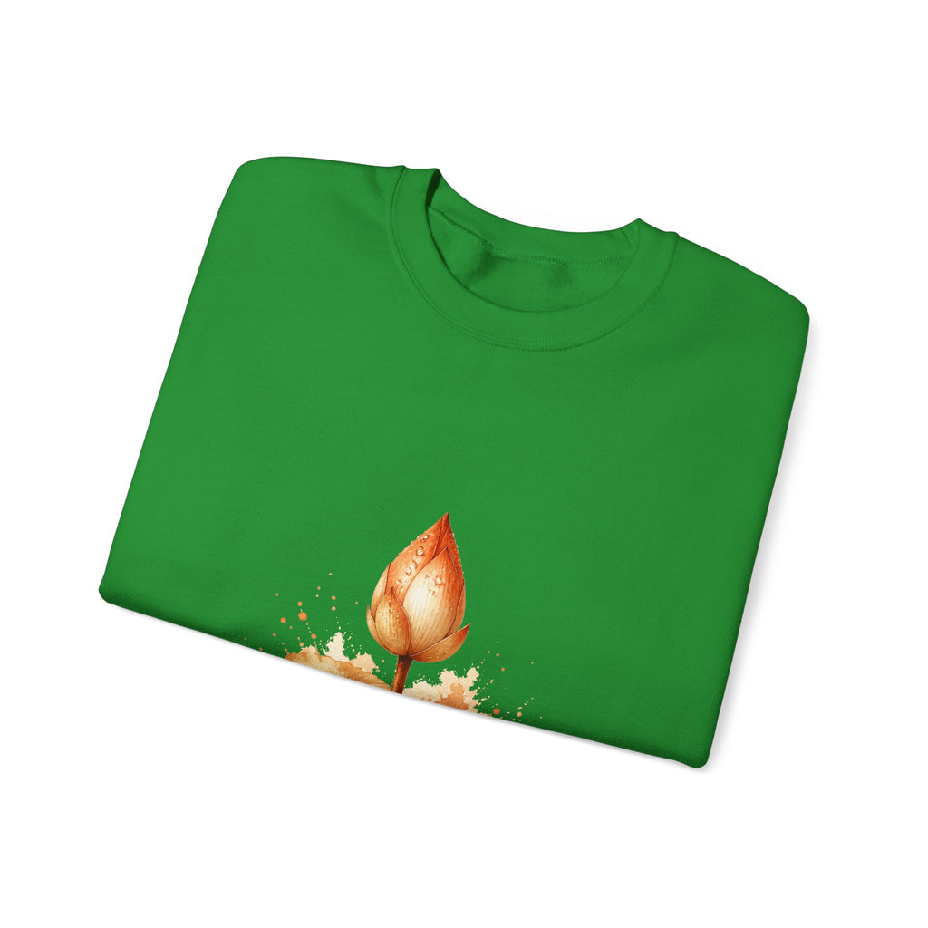 Matching Couple Sweatshirt - Open & Closed Lotus Matching Couple Comfort Colors Crew Watercolor Art His Hers Birthday Gift - Design B