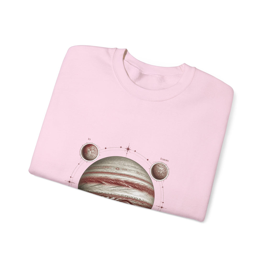 Matching Couple Sweatshirt - Saturn & Jupiter Matching Couple Crewneck Sweatshirt Vintage Art His Hers Wedding Gift - Design B