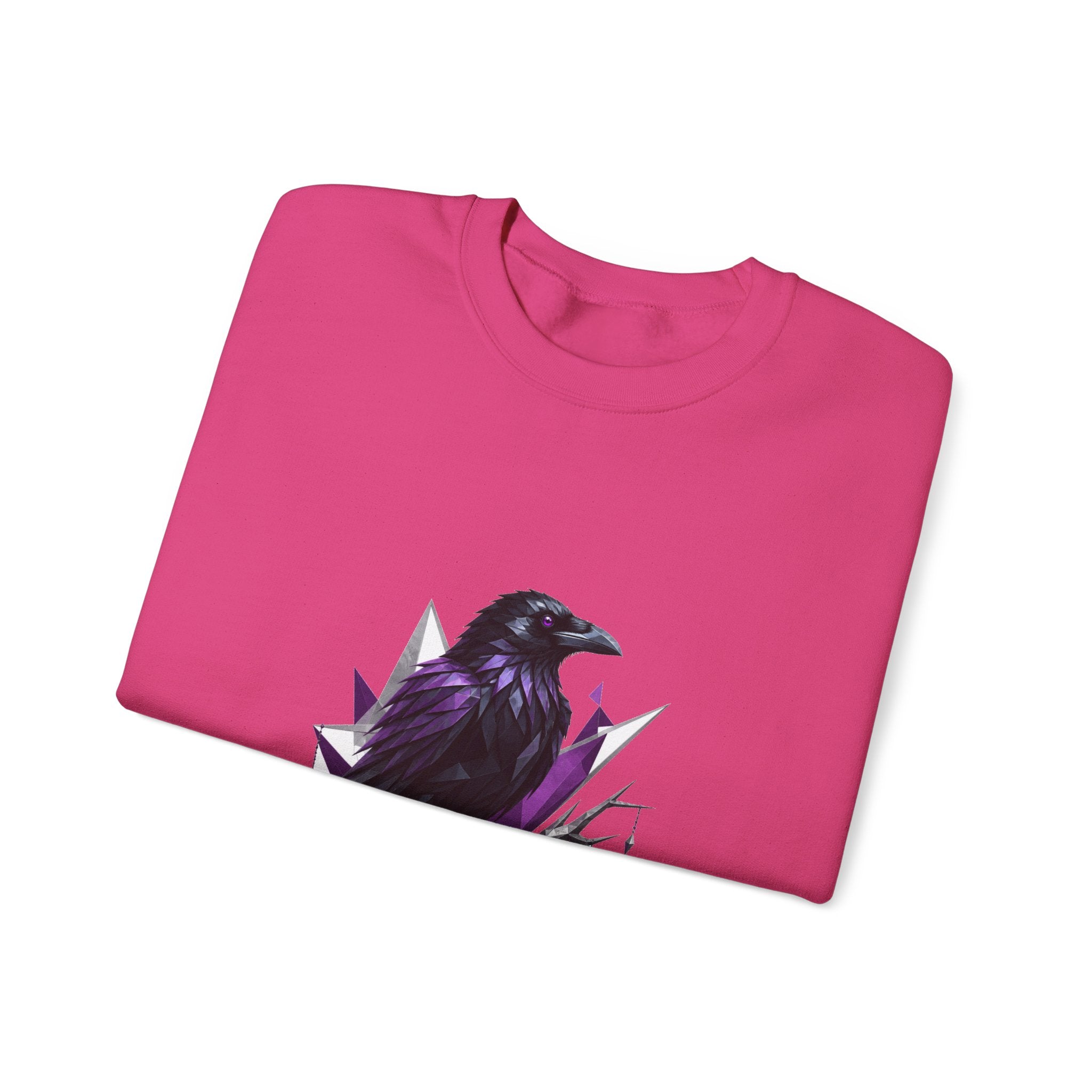 Matching Couple Sweatshirt - Raven & Swan Matching Couple Premium Fleece Sweatshirt Geometric Art His Hers Love Gift - Design A