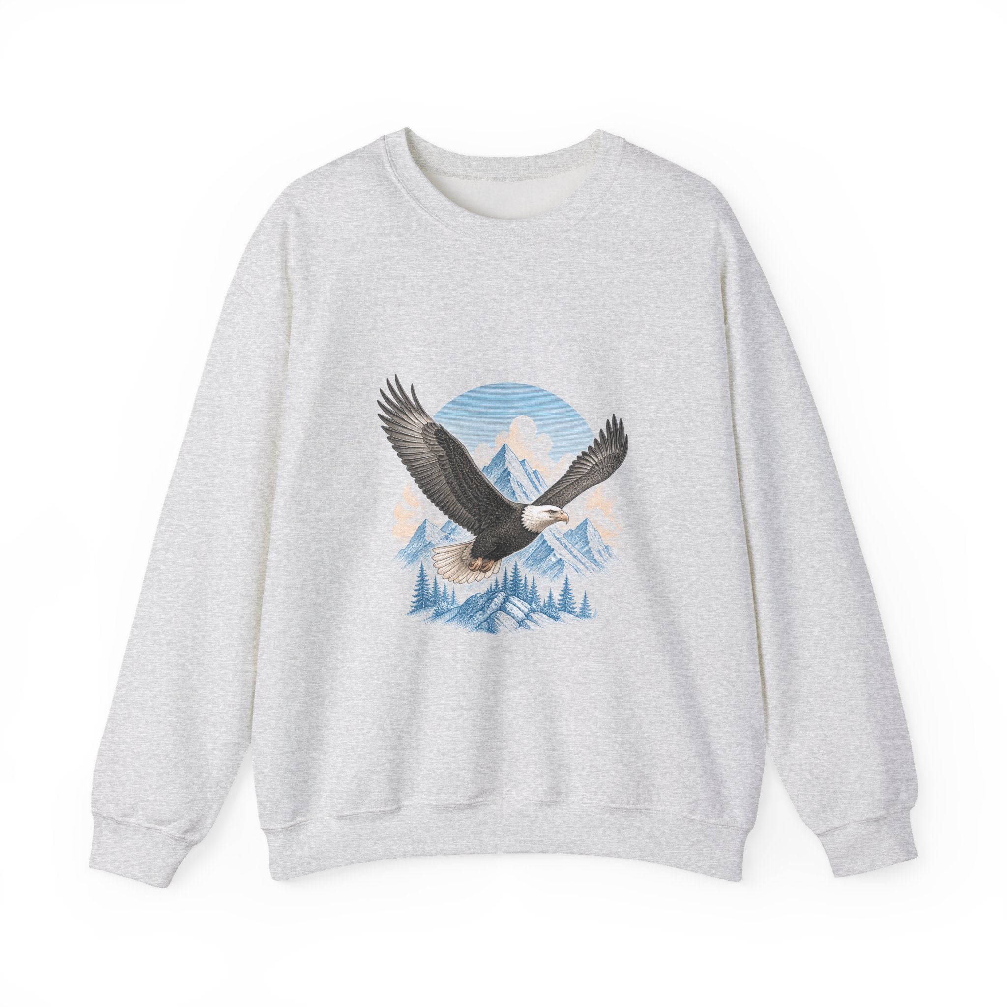 Matching Couple Sweatshirt - Eagle & Whale Matching Couple Comfort Colors Crew Vintage Art His Hers Honeymoon Gift - Design A