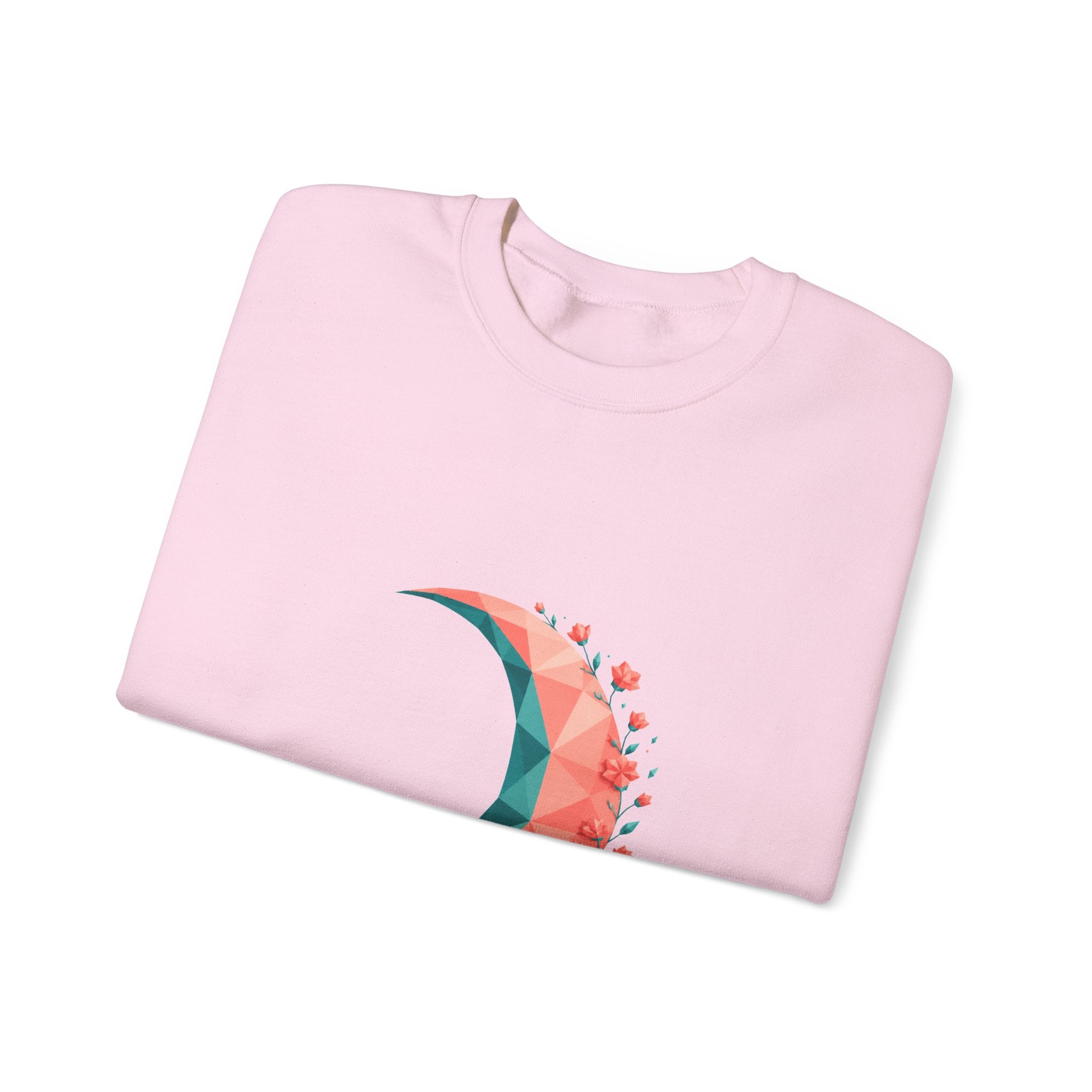 Matching Couple Sweatshirt - Waxing & Waning Moon Matching Couple Crewneck Sweatshirt Geometric Art His Hers Couple Gift - Design A