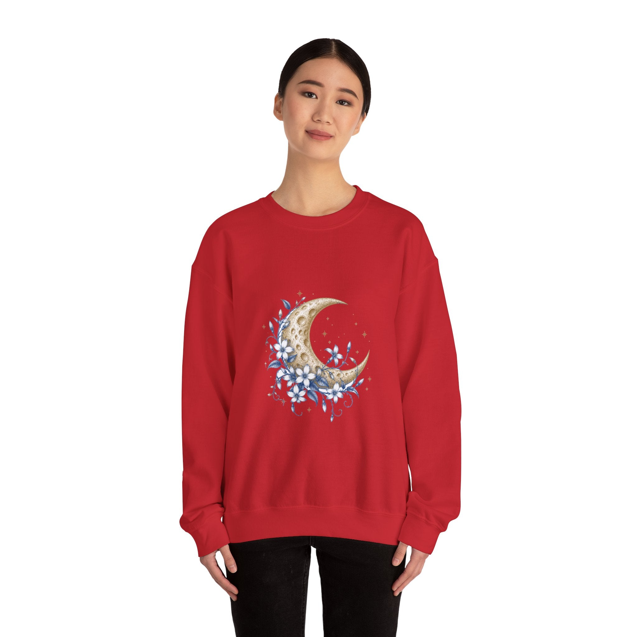 Matching Couple Sweatshirt - Sun & Moon Matching Couple Premium Fleece Sweatshirt Vintage Art His Hers Honeymoon Gift - Design A