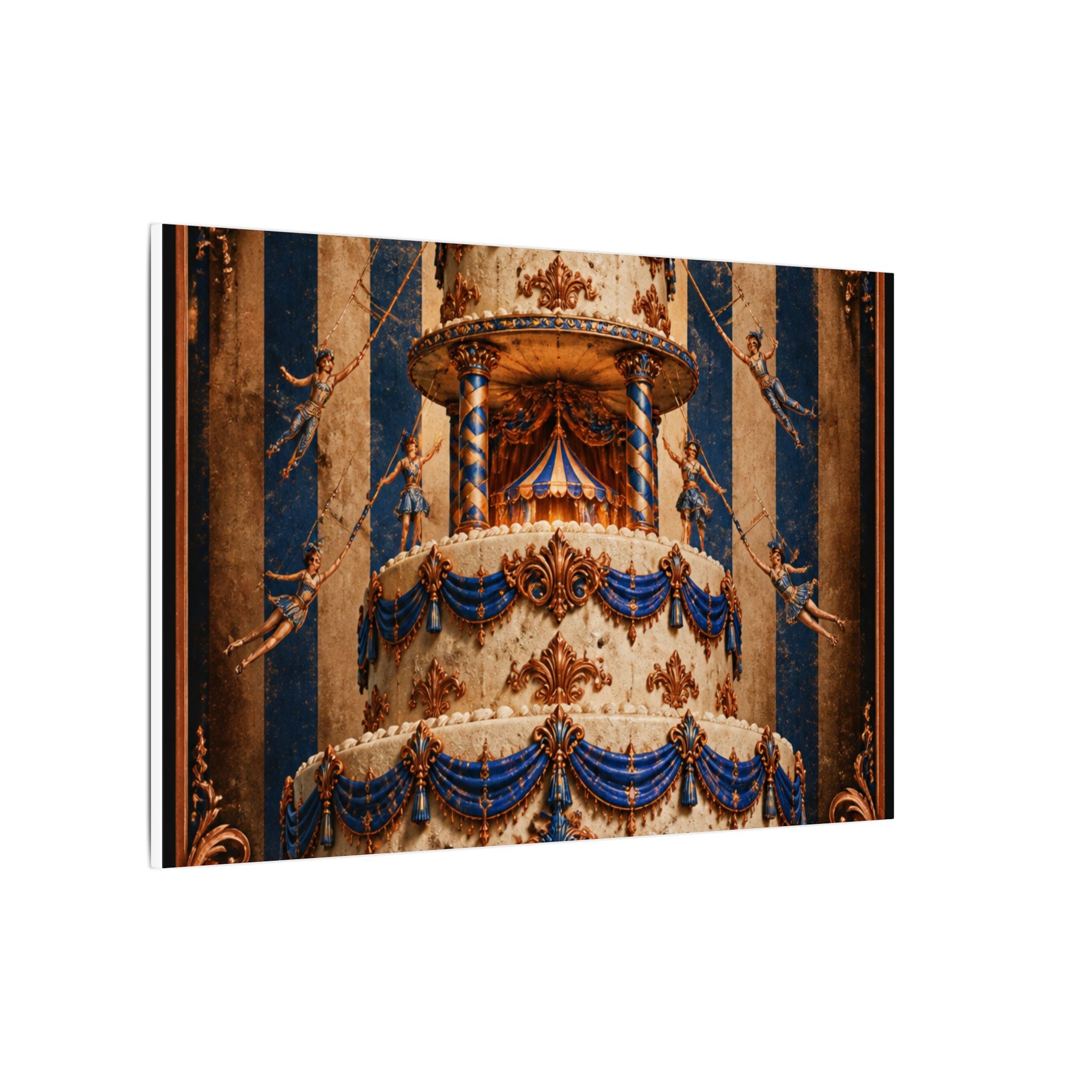 Birthday Cake Trapeze Wall Art Canvas 16×20 Baroque Home Office Decor Maximalist Print