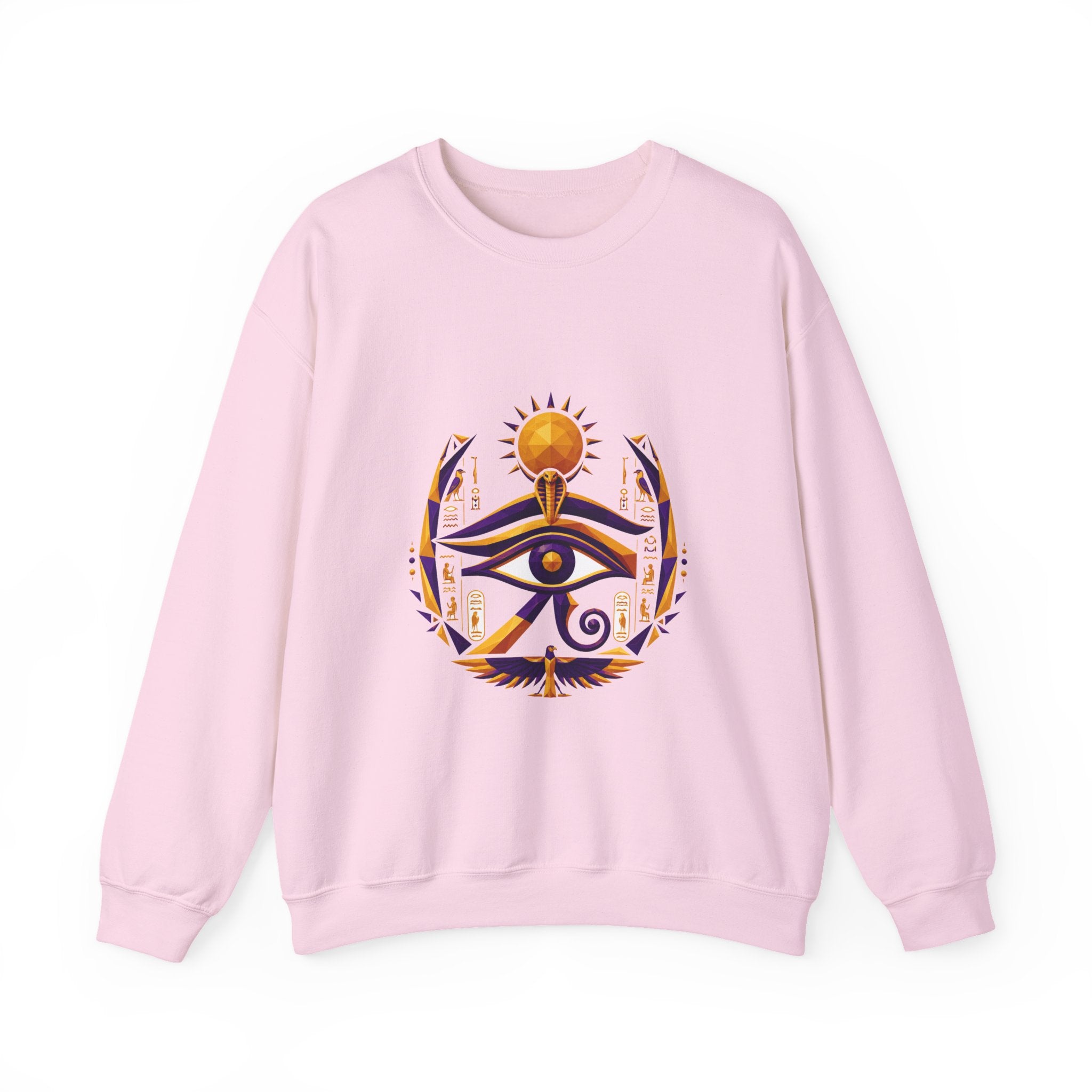 Matching Couple Sweatshirt - Eye of Ra & Horus Matching Couple Premium Fleece Sweatshirt Geometric Art His Hers Love Gift - Design A
