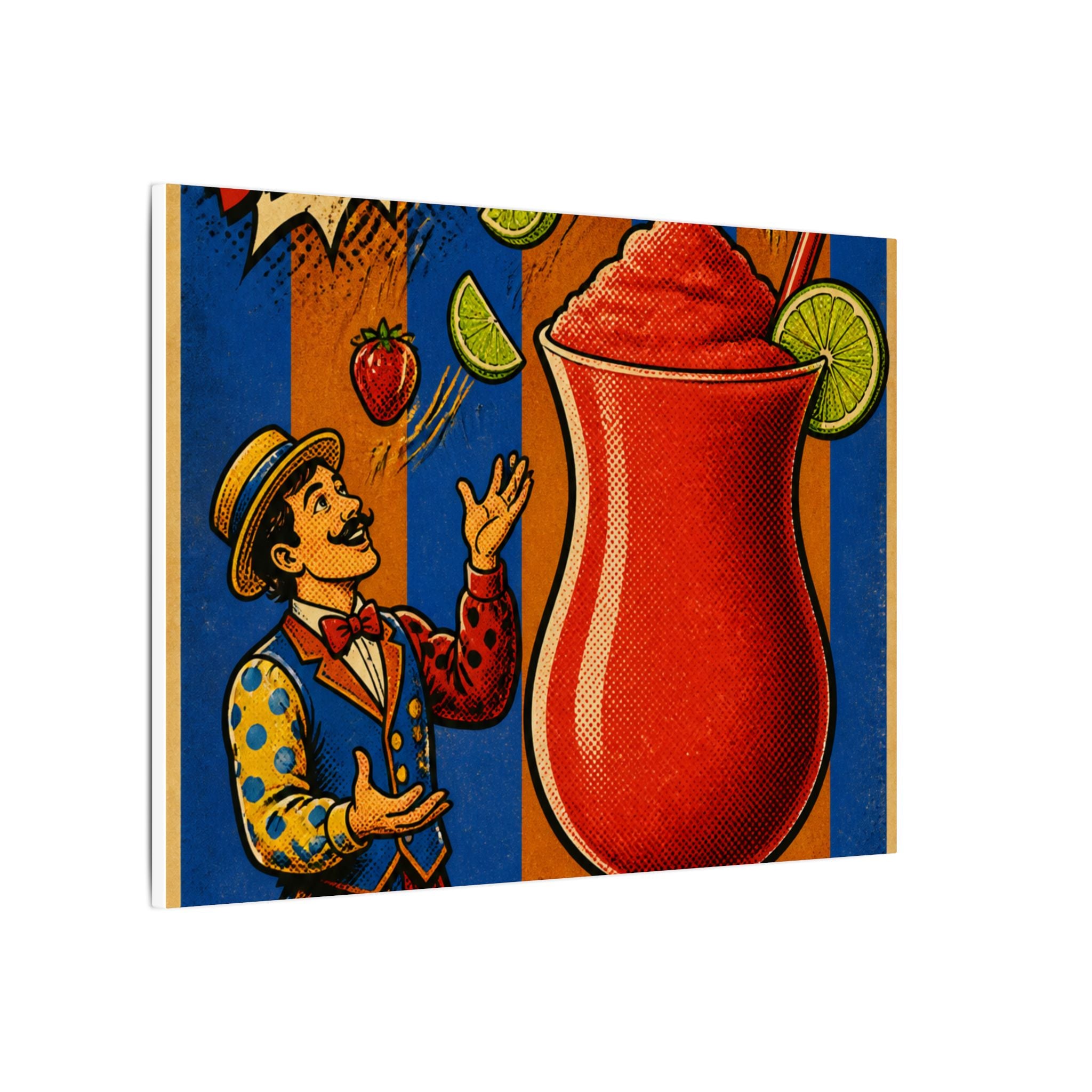 Daiquiri Fruit Juggler Wall Art Canvas 24×36 Pop Art Restaurant Decor Maximalist Print