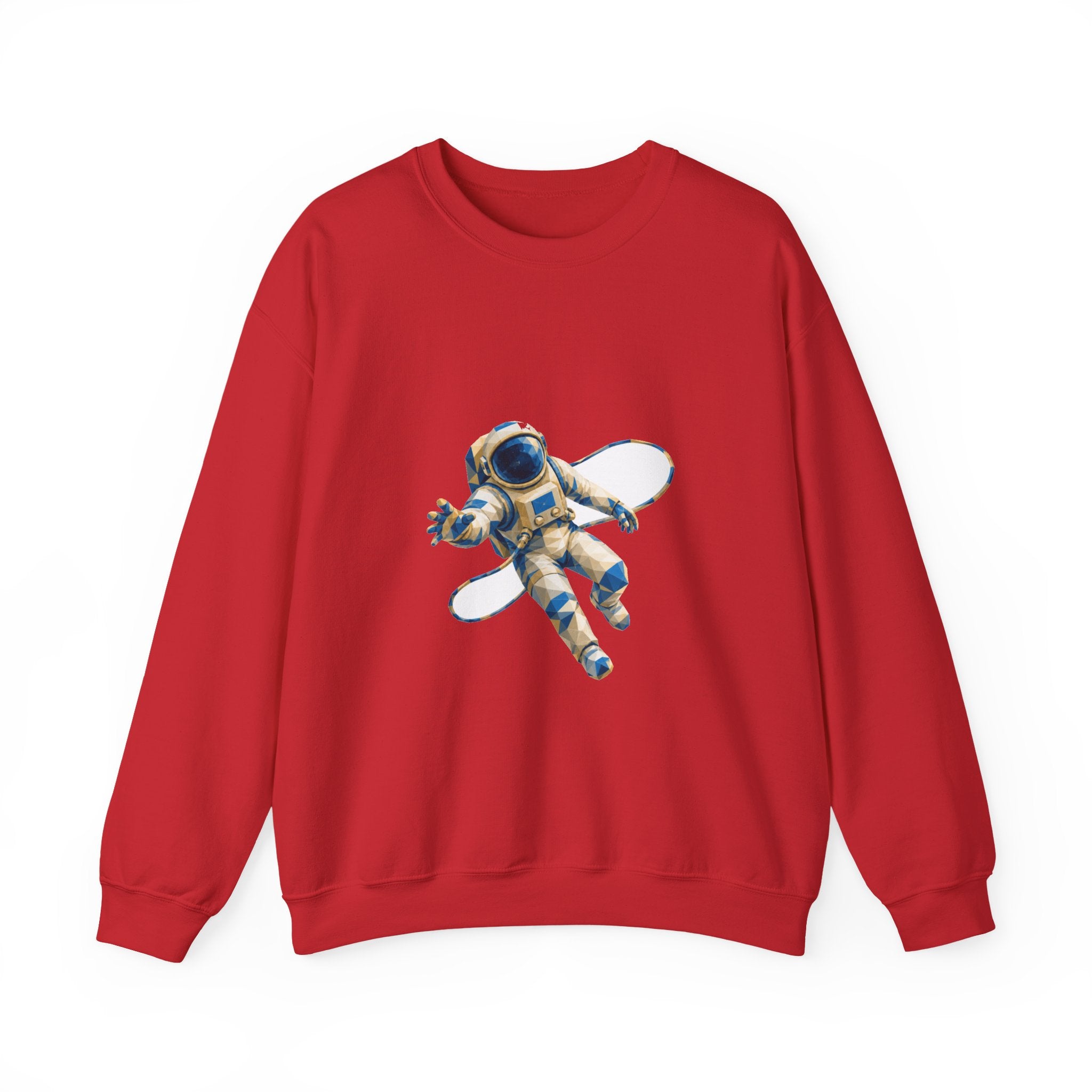 Matching Couple Sweatshirt - Astronaut & Planet Matching Couple Premium Fleece Sweatshirt Geometric Art His Hers Love Gift - Design A