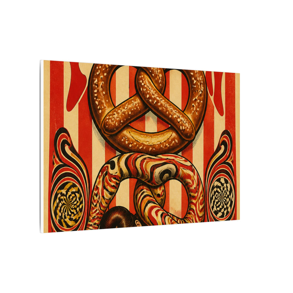 Pretzel Contortionist Wall Art Canvas 16×20 Psychedelic Cafe Decor Maximalist Print