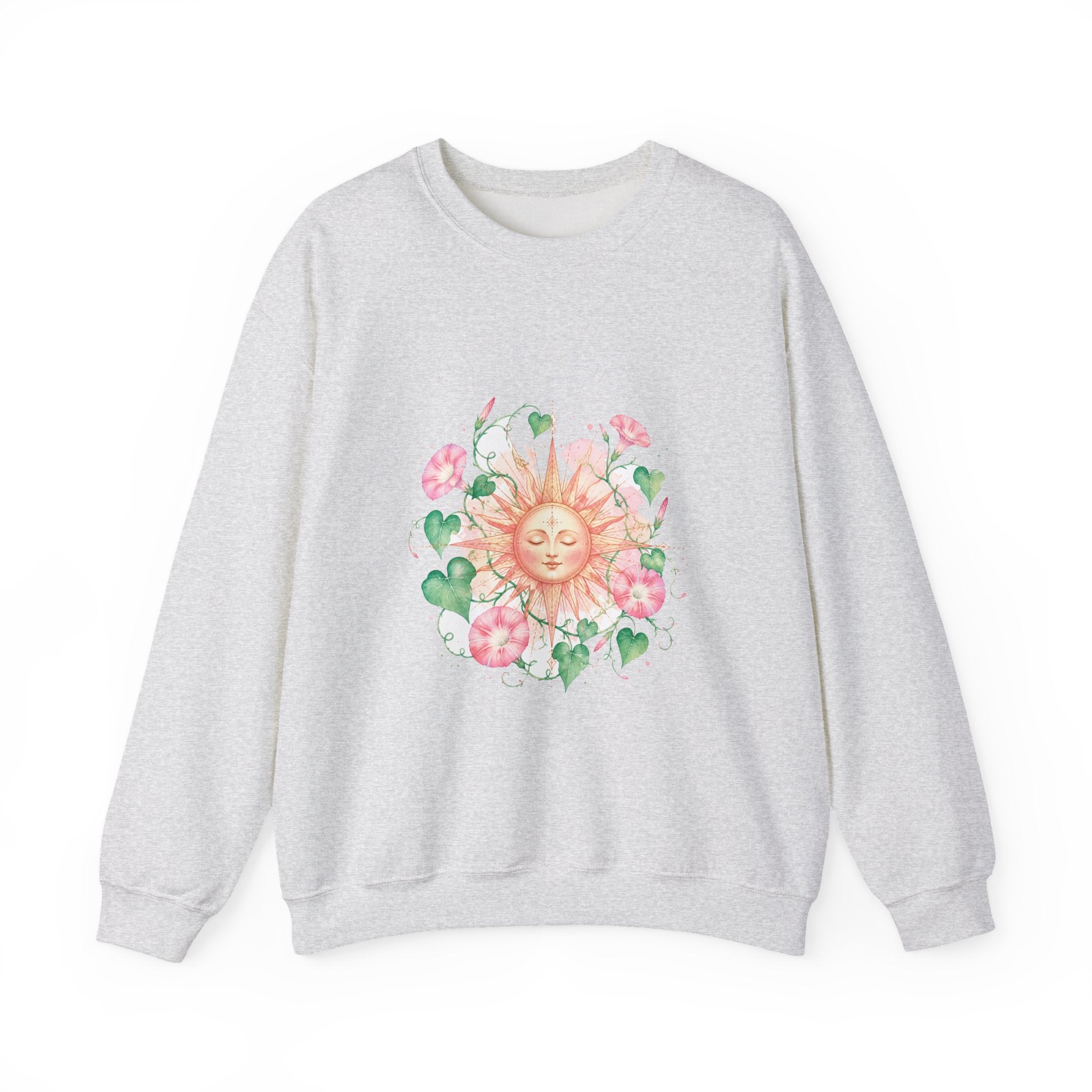 Matching Couple Sweatshirt - Sun & Moon Matching Couple Premium Fleece Sweatshirt Watercolor Art His Hers Birthday Gift - Design B