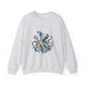 Matching Couple Sweatshirt - Octopus & Jellyfish Matching Couple Crewneck Sweatshirt Watercolor Art His Hers Engagement Gift - Design A