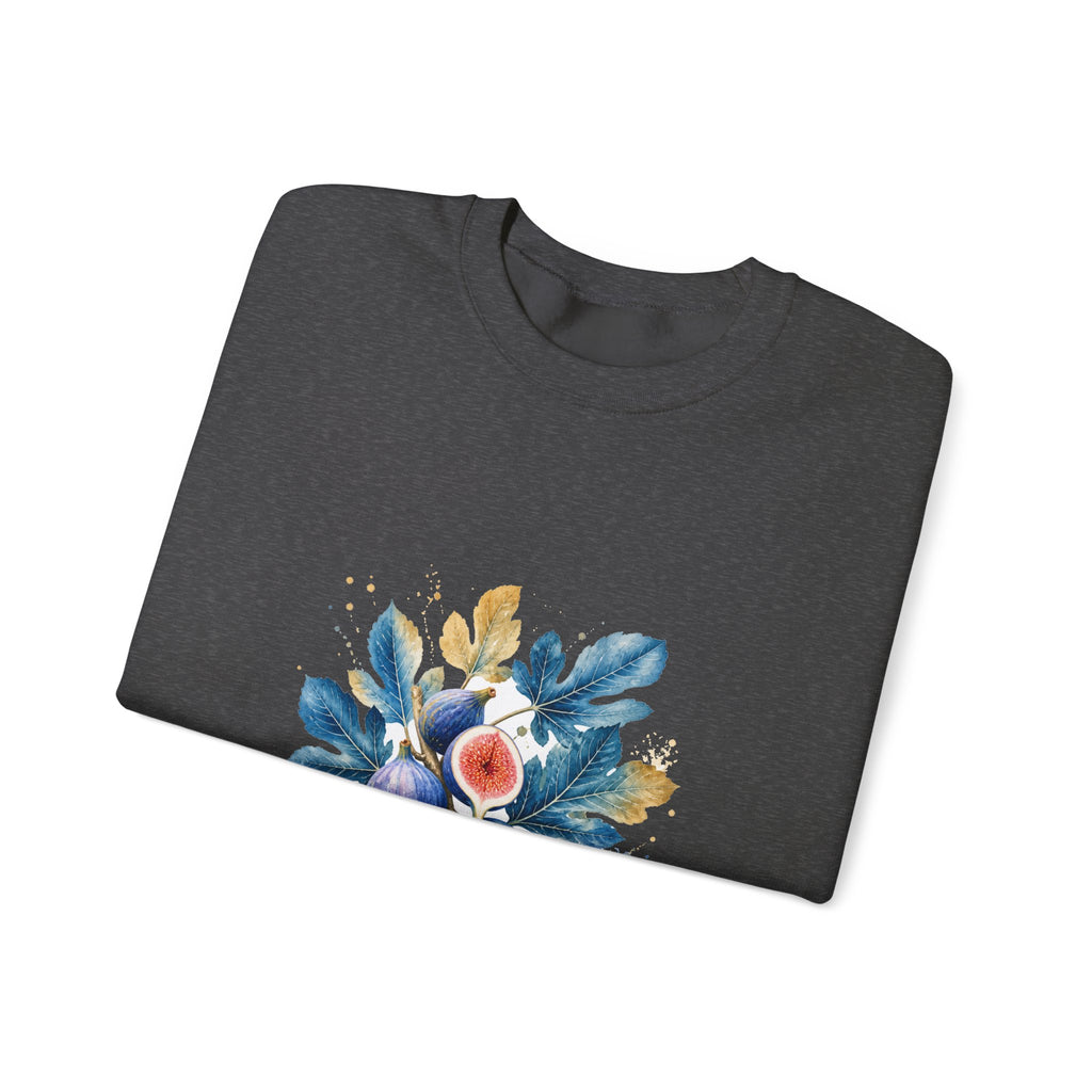 Matching Couple Sweatshirt - Olive Branch & Fig Matching Couple Comfort Colors Crew Watercolor Art His Hers Birthday Gift - Design B