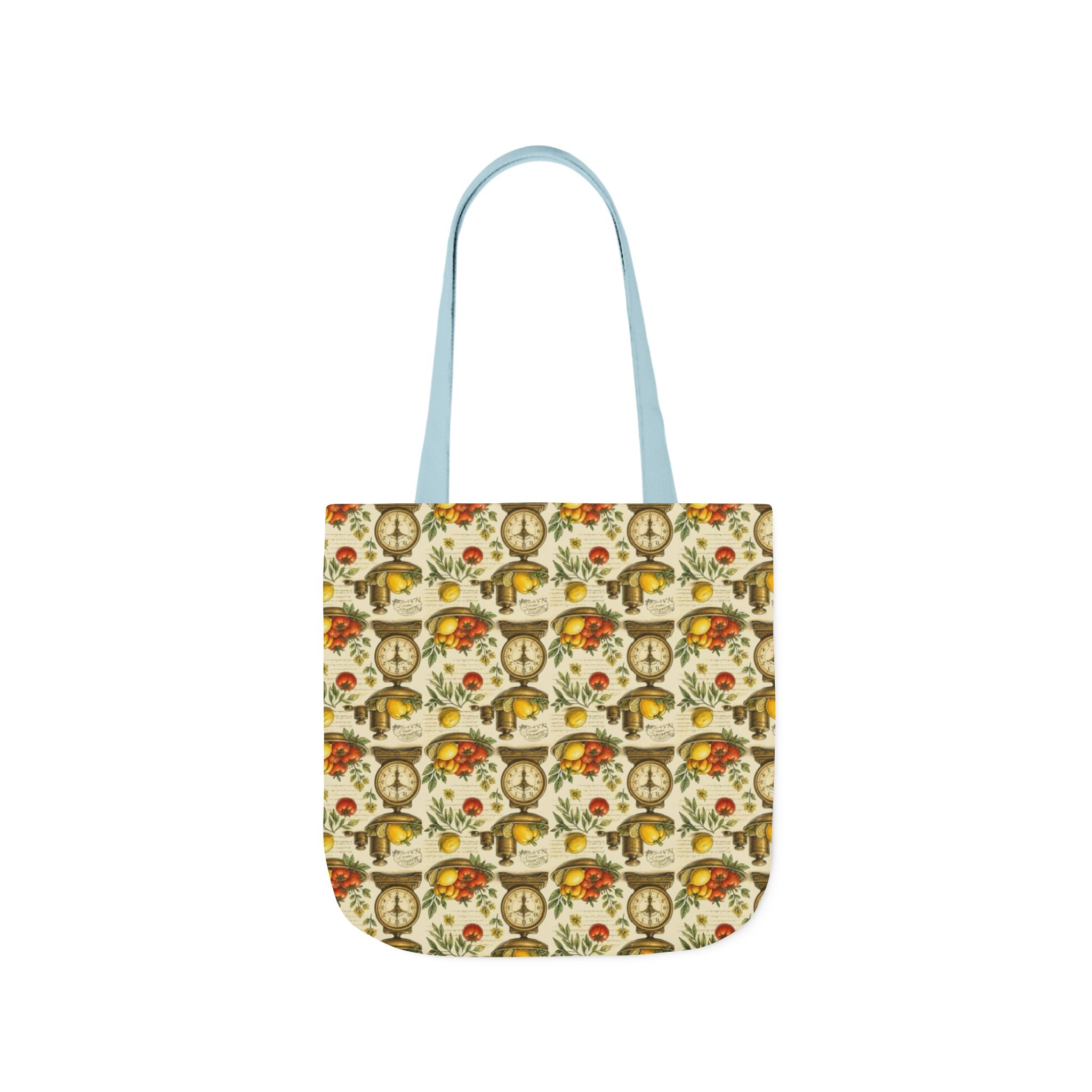 Vintage Kitchen Scale Canvas Tote Bag Mediterranean Kitchen Watercolor Design Italian Cottagecore Gift