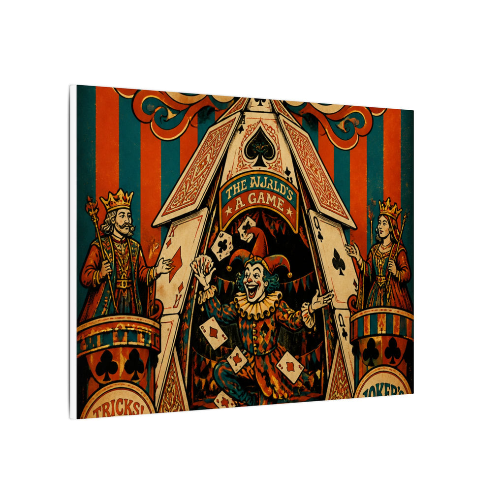 Playing Cards Tent Wall Art Canvas 24×36 Psychedelic Dining Room Decor Maximalist Print