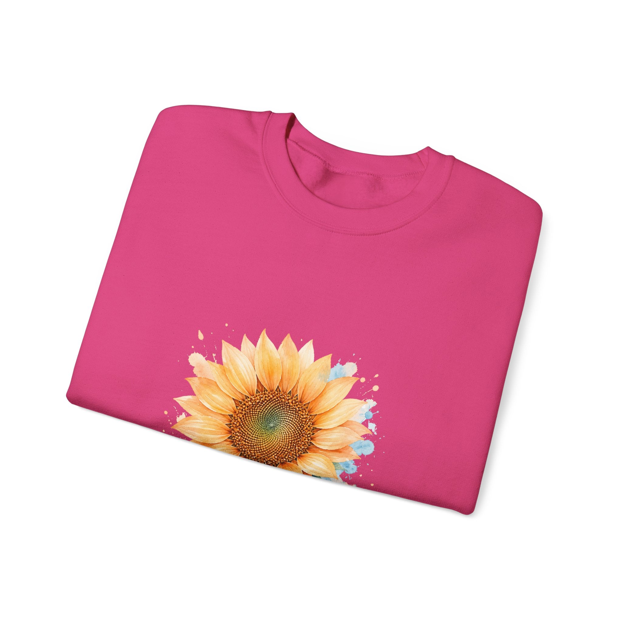 Matching Couple Sweatshirt - Sunflower & Moonflower Matching Couple Crewneck Sweatshirt Watercolor Art His Hers Engagement Gift - Design A