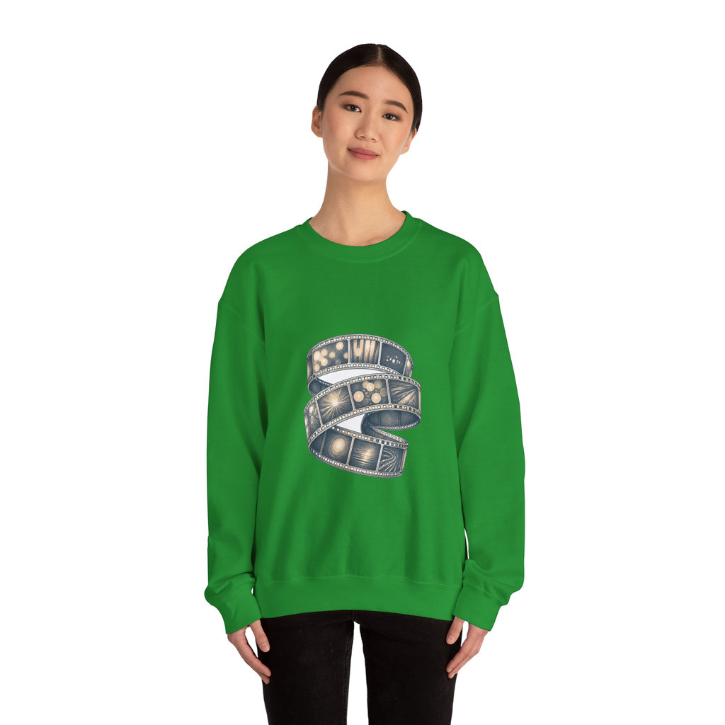 Matching Couple Sweatshirt - Camera & Film Matching Couple Premium Fleece Sweatshirt Hand-Drawn Art His Hers Anniversary Gift - Design B