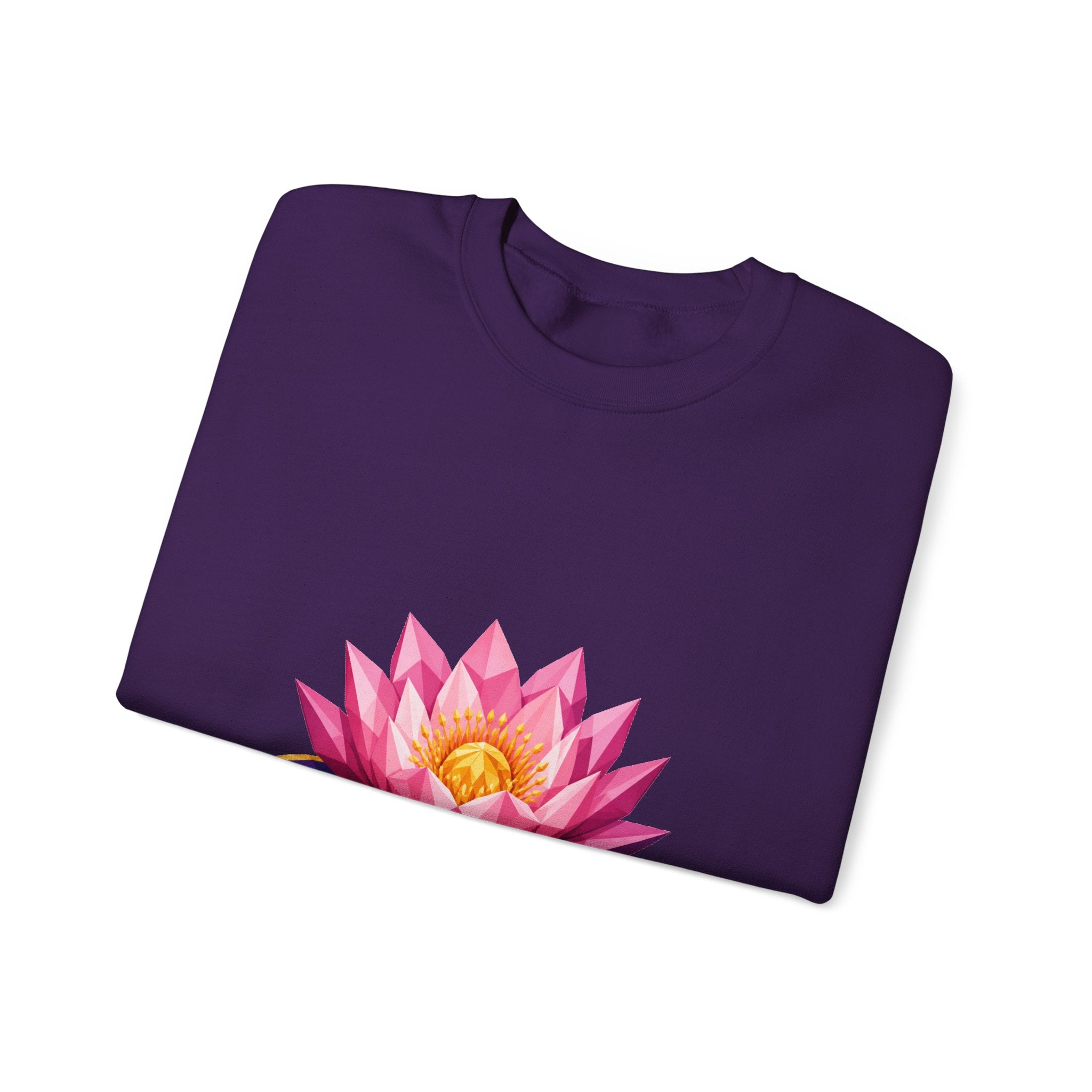 Matching Couple Sweatshirt - Open & Closed Lotus Matching Couple Comfort Colors Crew Geometric Art His Hers Love Gift - Design A
