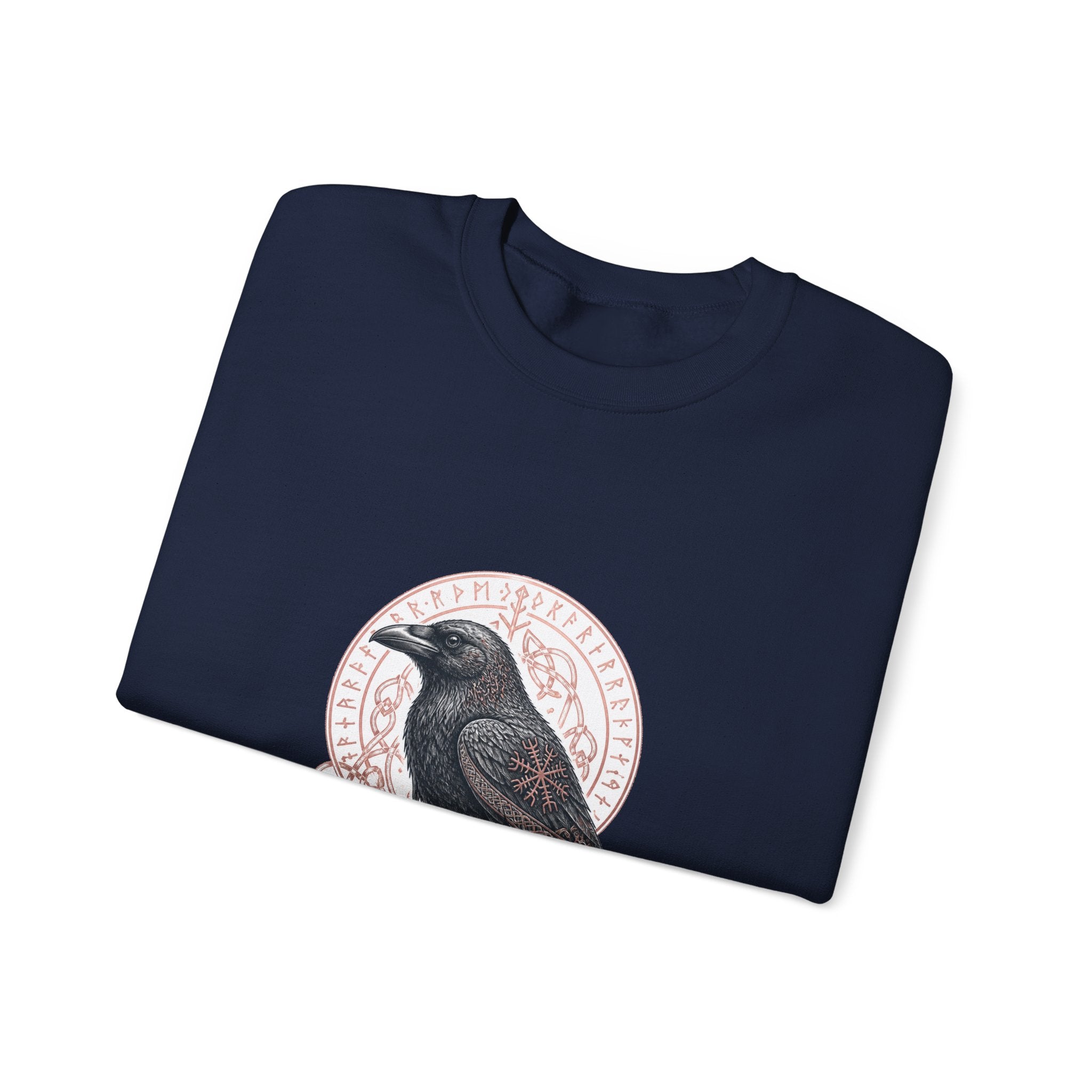 Matching Couple Sweatshirt - Huginn & Muninn Matching Couple Comfort Colors Crew Hand-Drawn Art His Hers Anniversary Gift - Design B