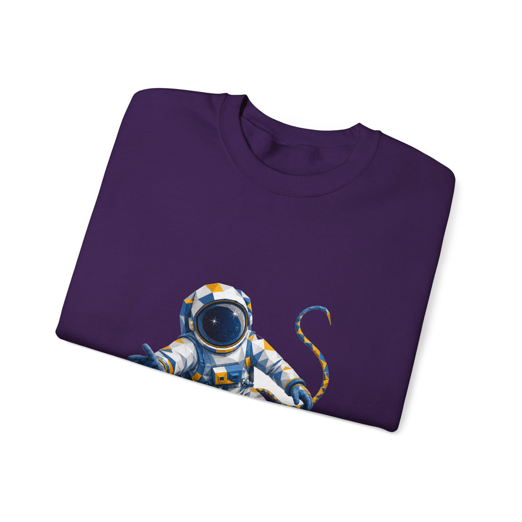 Matching Couple Sweatshirt - Astronaut & Planet Matching Couple Comfort Colors Crew Geometric Art His Hers Love Gift - Design A
