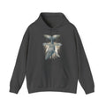 Matching Couple Sweatshirt - Eagle & Whale Matching Couple Hooded Sweatshirt Vintage Art His Hers Wedding Gift - Design B