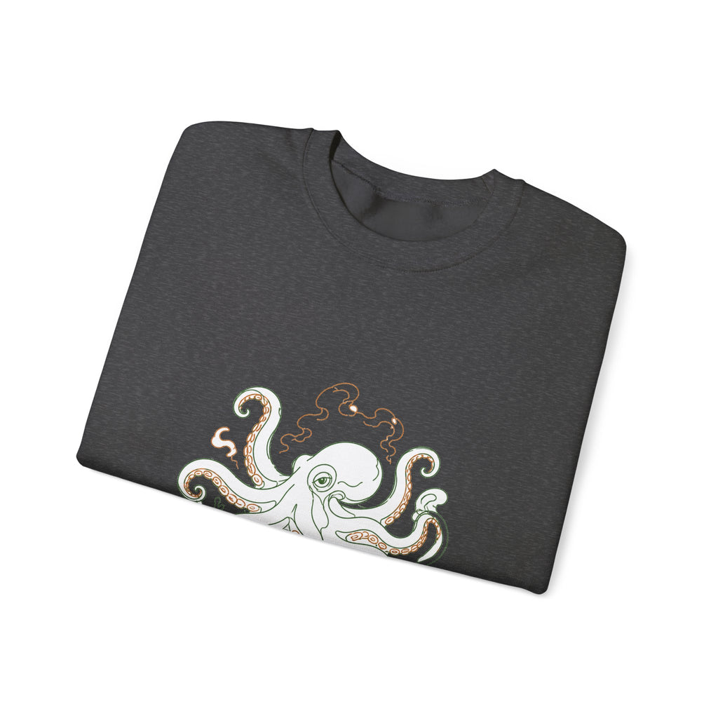 Matching Couple Sweatshirt - Octopus & Jellyfish Matching Couple Comfort Colors Crew Minimalist Art His Hers Christmas Gift - Design A