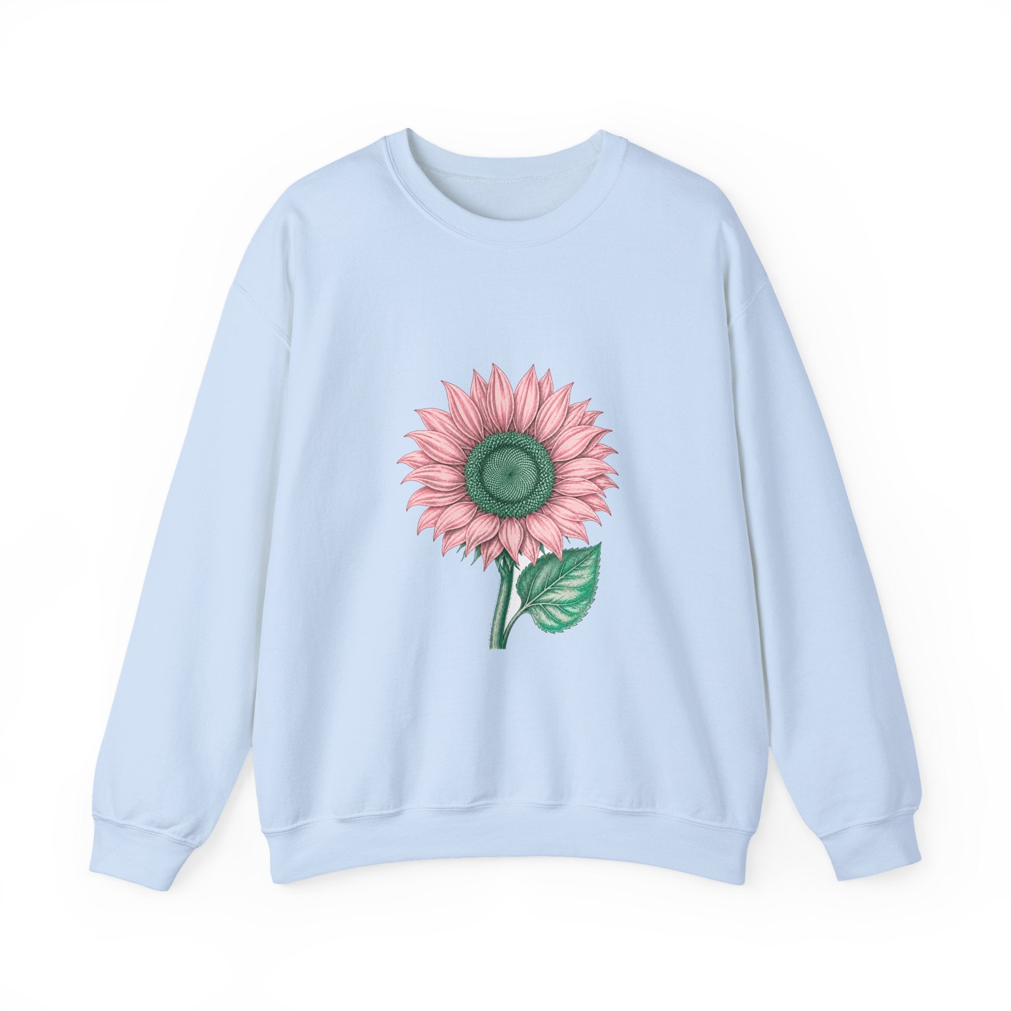 Matching Couple Sweatshirt - Sunflower & Moonflower Matching Couple Crewneck Sweatshirt Vintage Art His Hers Wedding Gift - Design A