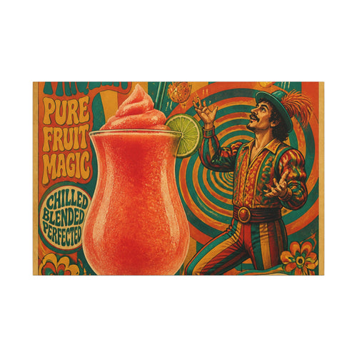 Daiquiri Fruit Juggler Wall Art Canvas 16×20 Psychedelic Cafe Decor Maximalist Print