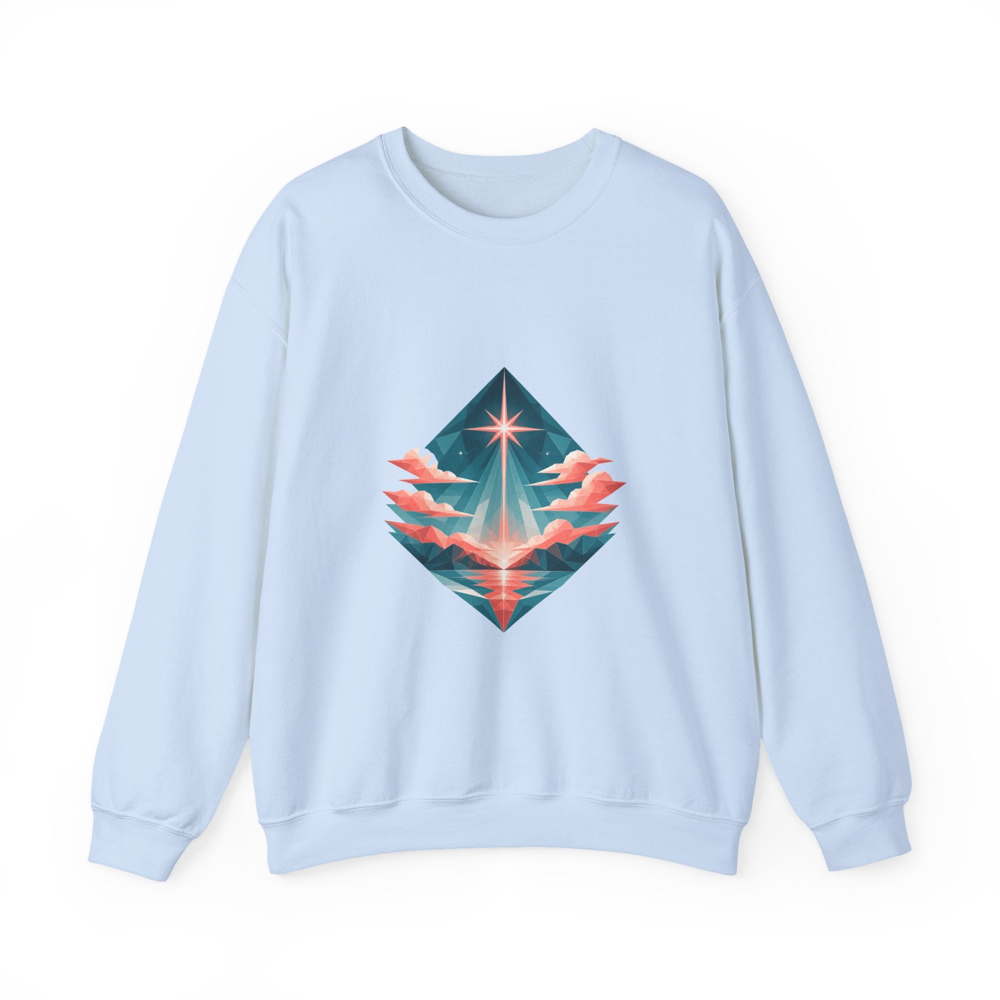Matching Couple Sweatshirt - Evening & Morning Star Matching Couple Comfort Colors Crew Geometric Art His Hers Love Gift - Design A
