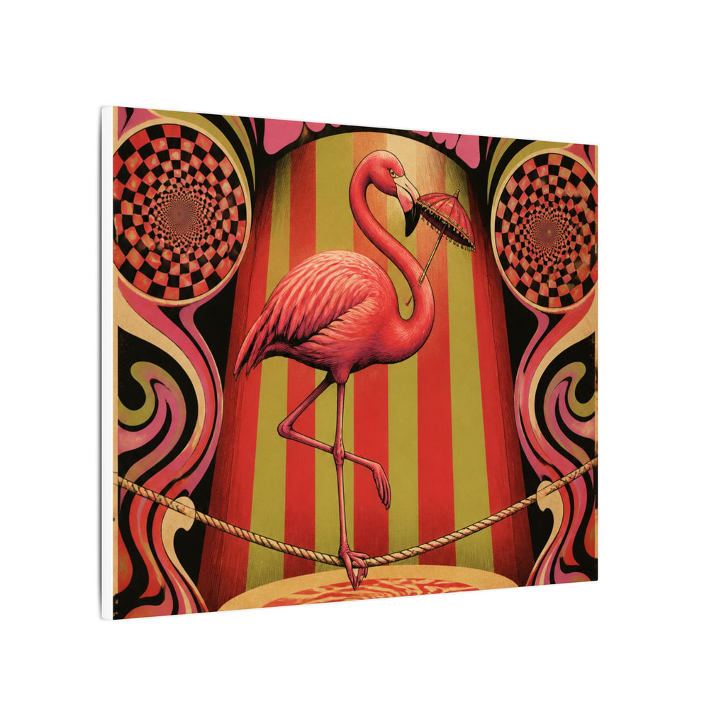 Flamingo Tightrope Wall Art Canvas 16×20 Psychedelic Cafe Decor Maximalist Print