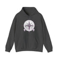 Matching Couple Sweatshirt - Compass North & South Matching Couple Hooded Sweatshirt Hand-Drawn Art His Hers Best Friend Gift - Design B
