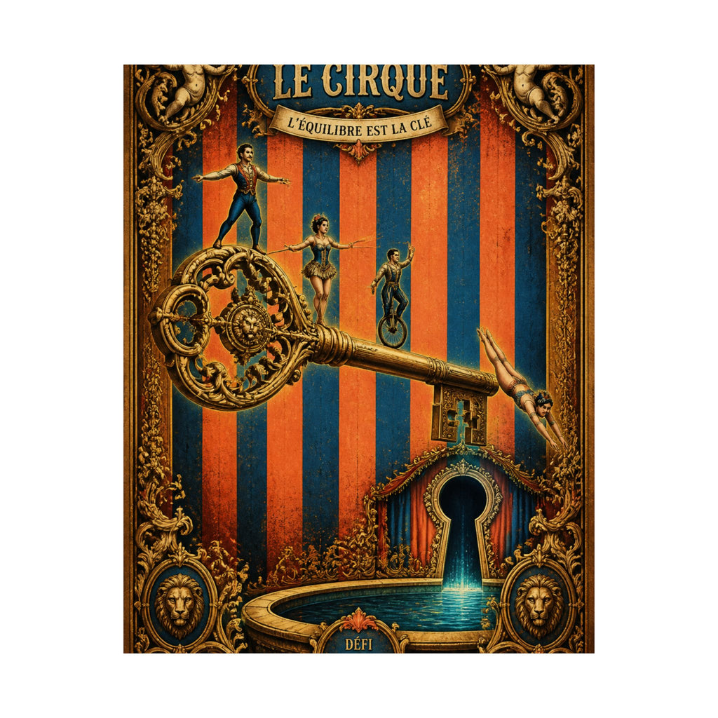Giant Key Performance Wall Art Poster 18×24 Baroque Home Office Decor Maximalist Print