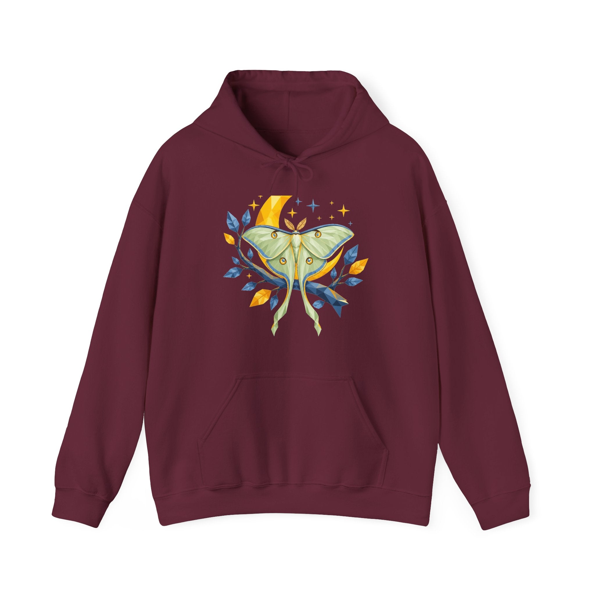 Matching Couple Sweatshirt - Butterfly & Moth Matching Couple Hooded Sweatshirt Geometric Art His Hers Couple Gift - Design B