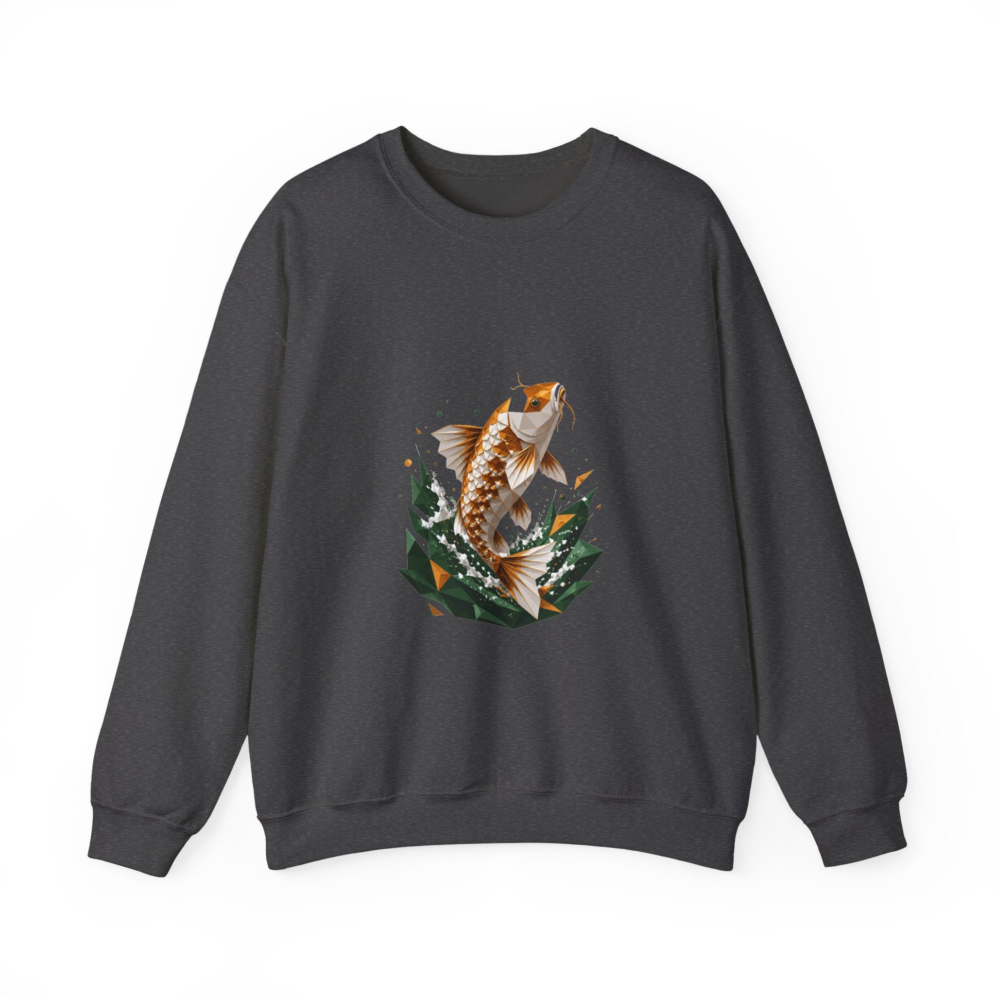 Matching Couple Sweatshirt - Koi Fish Yin Yang Matching Couple Comfort Colors Crew Geometric Art His Hers Love Gift - Design A