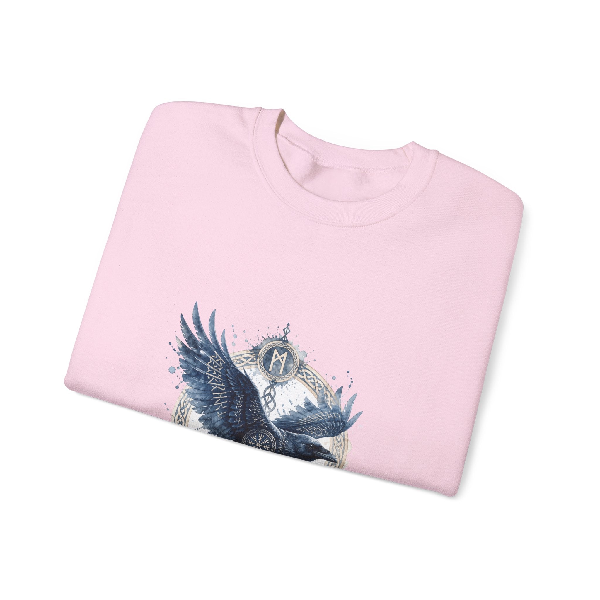 Matching Couple Sweatshirt - Huginn & Muninn Matching Couple Comfort Colors Crew Watercolor Art His Hers Birthday Gift - Design B