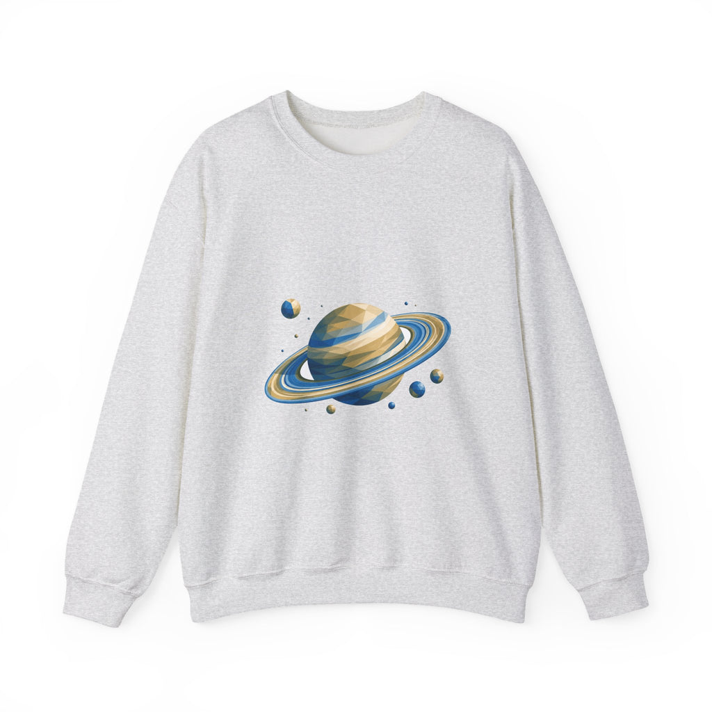Matching Couple Sweatshirt - Saturn & Jupiter Matching Couple Premium Fleece Sweatshirt Geometric Art His Hers Love Gift - Design A