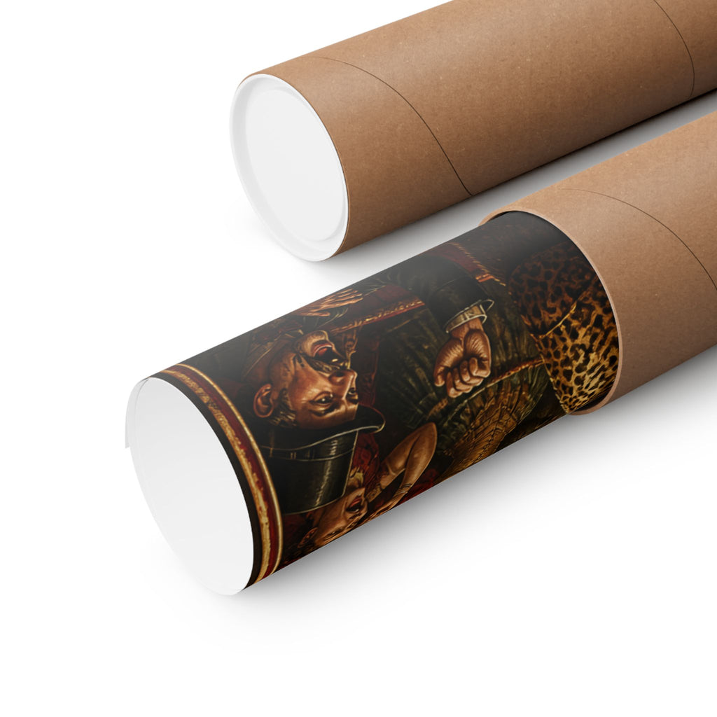 Strongman Bear Wall Art Poster 18×24 Baroque Home Office Decor Maximalist Print