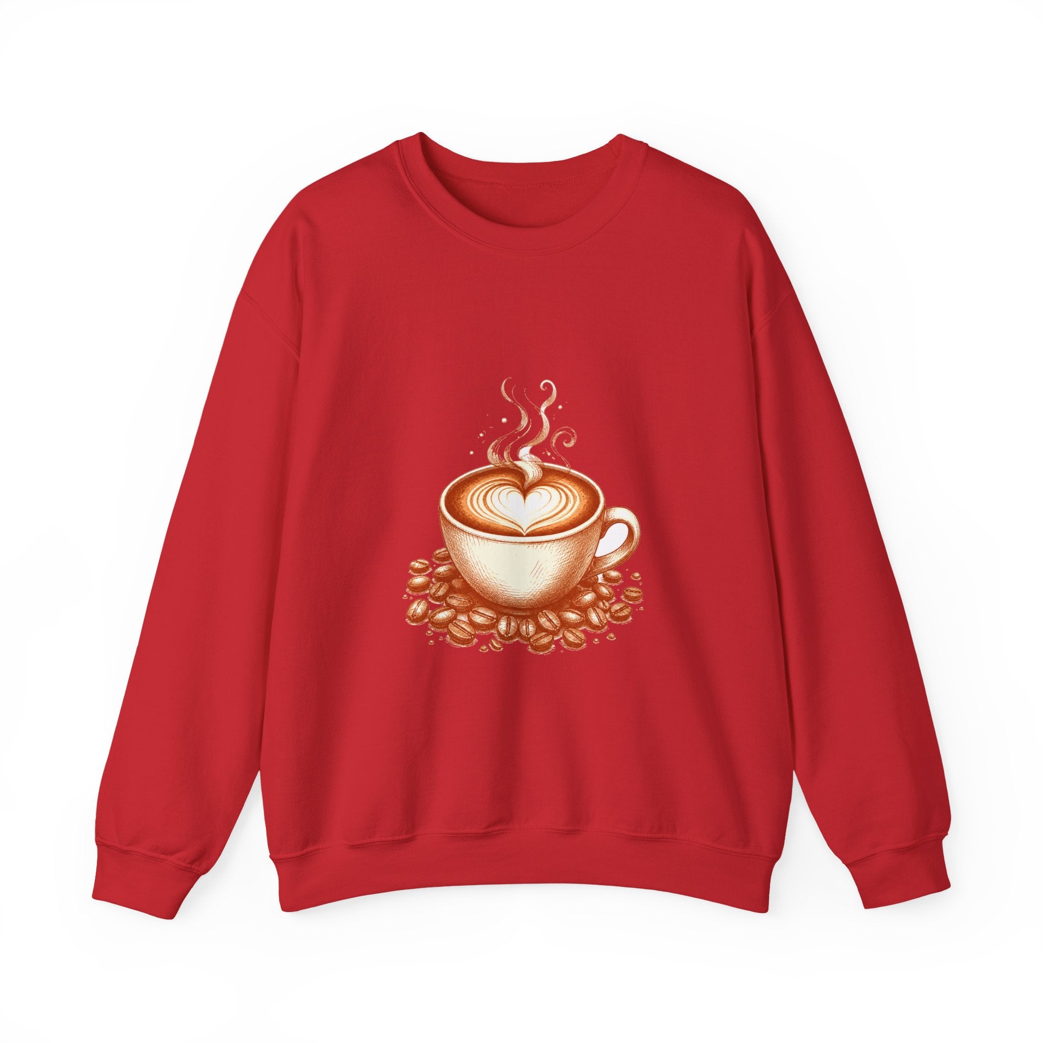 Matching Couple Sweatshirt - Coffee & Tea Matching Couple Crewneck Sweatshirt Hand-Drawn Art His Hers Best Friend Gift - Design A