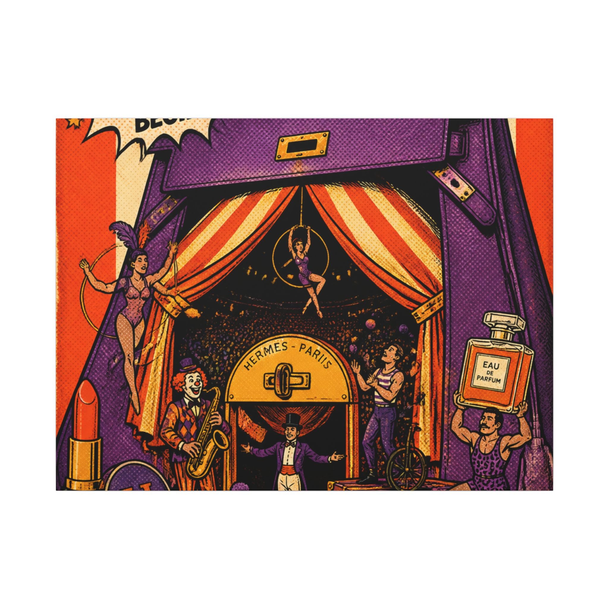 Handbag Big Top Wall Art Canvas 24×36 Pop Art Restaurant Decor Maximalist Print