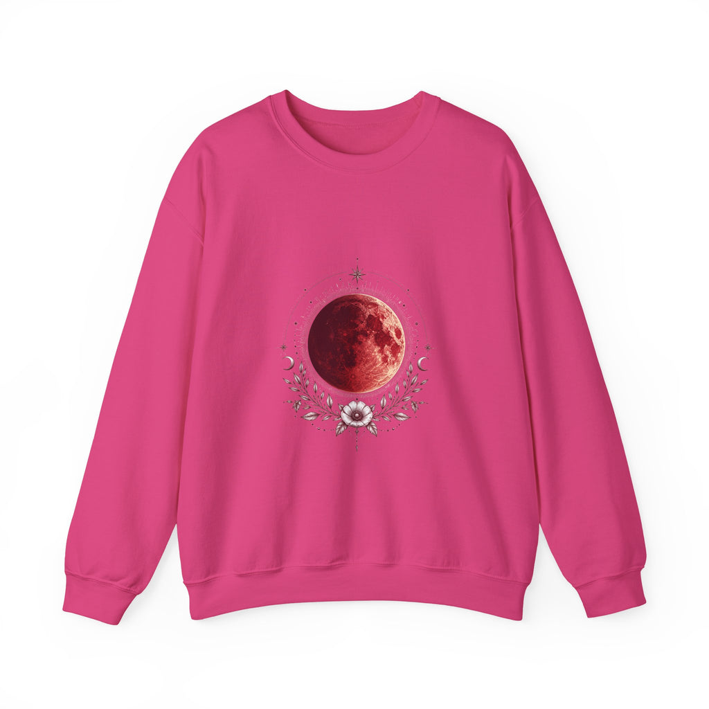 Matching Couple Sweatshirt - Solar & Lunar Eclipse Matching Couple Premium Fleece Sweatshirt Vintage Art His Hers Honeymoon Gift - Design B
