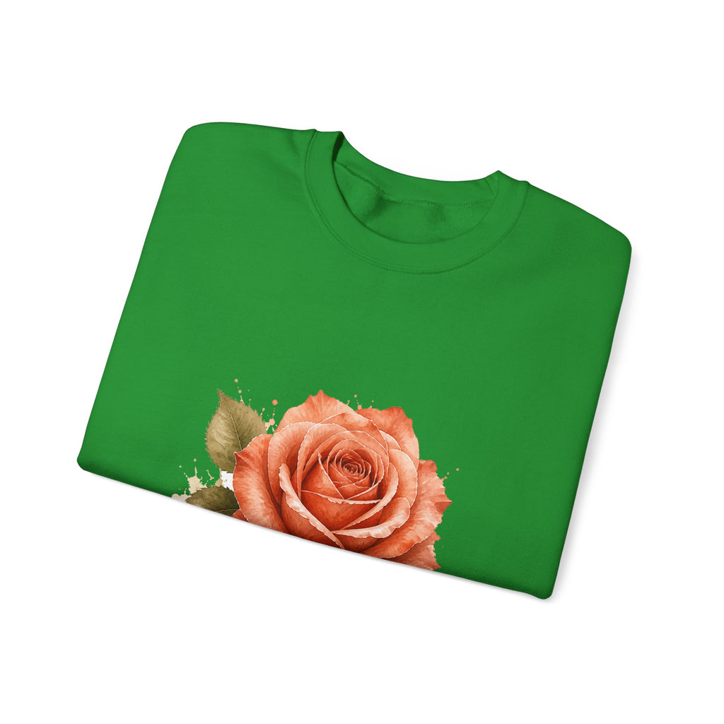 Matching Couple Sweatshirt - Rose & Thorn Matching Couple Premium Fleece Sweatshirt Watercolor Art His Hers Birthday Gift - Design A