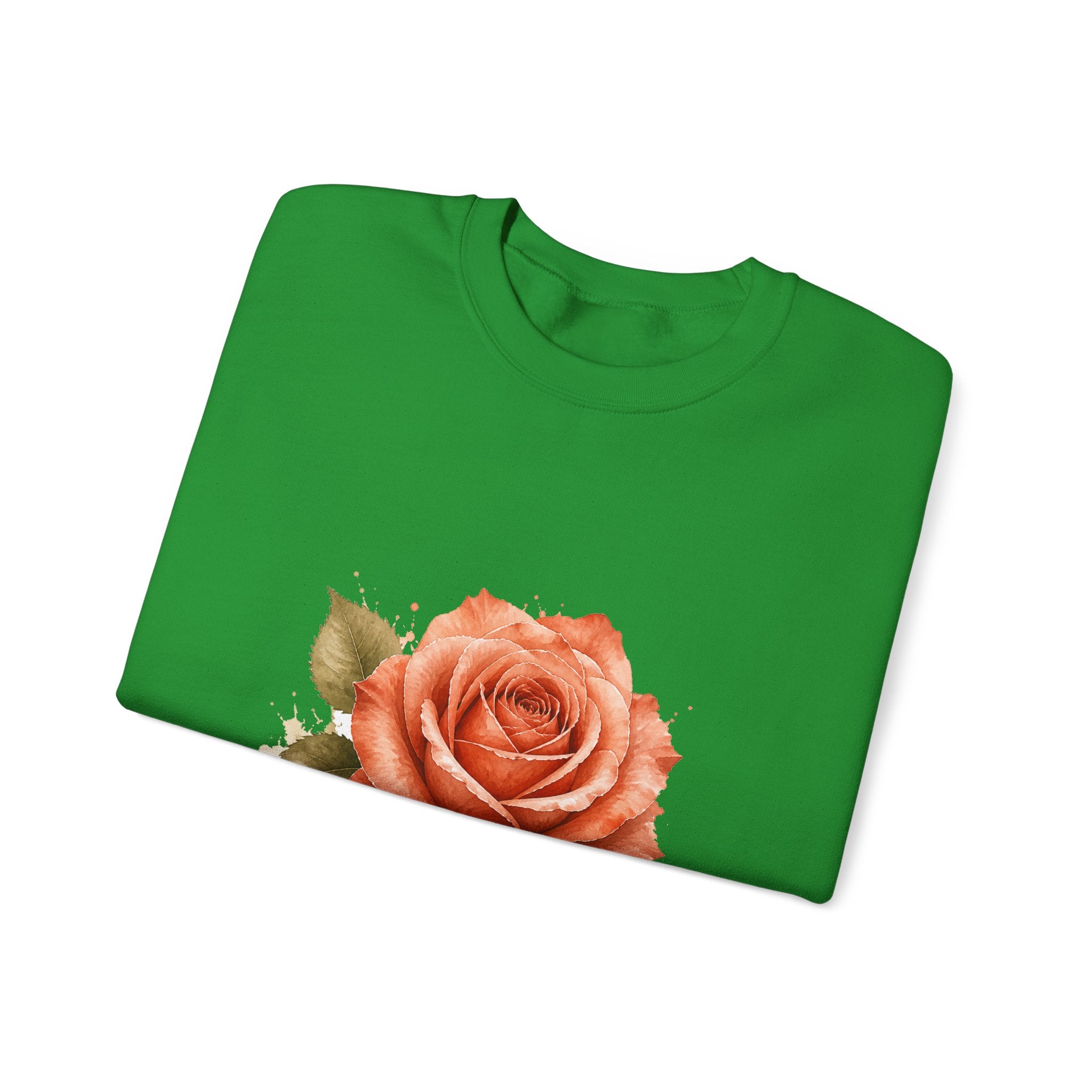 Matching Couple Sweatshirt - Rose & Thorn Matching Couple Premium Fleece Sweatshirt Watercolor Art His Hers Birthday Gift - Design A