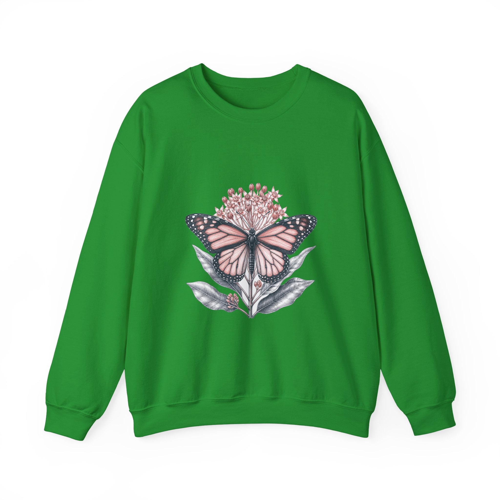 Matching Couple Sweatshirt - Butterfly & Moth Matching Couple Comfort Colors Crew Hand-Drawn Art His Hers Anniversary Gift - Design A