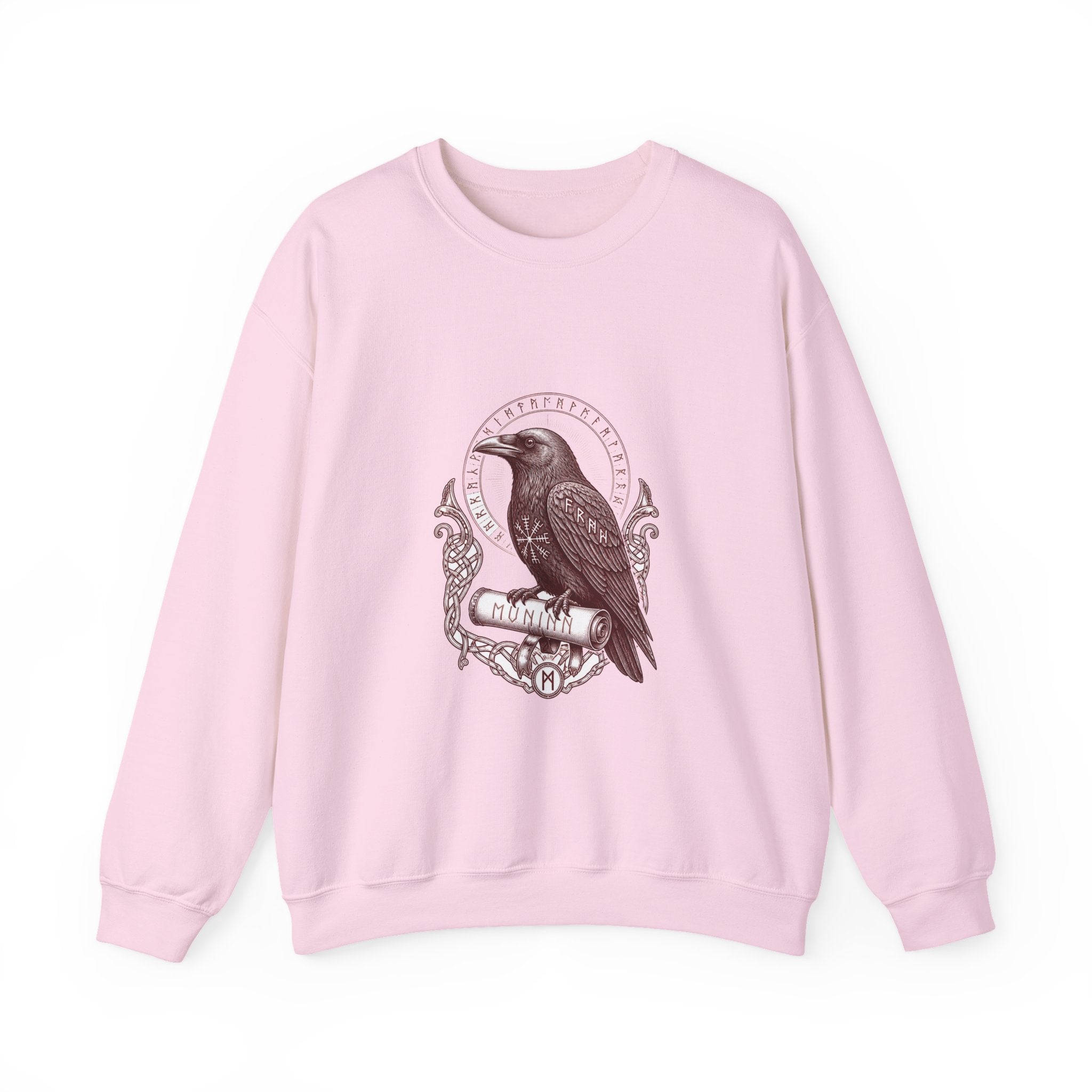 Matching Couple Sweatshirt - Huginn & Muninn Matching Couple Premium Fleece Sweatshirt Vintage Art His Hers Honeymoon Gift - Design B