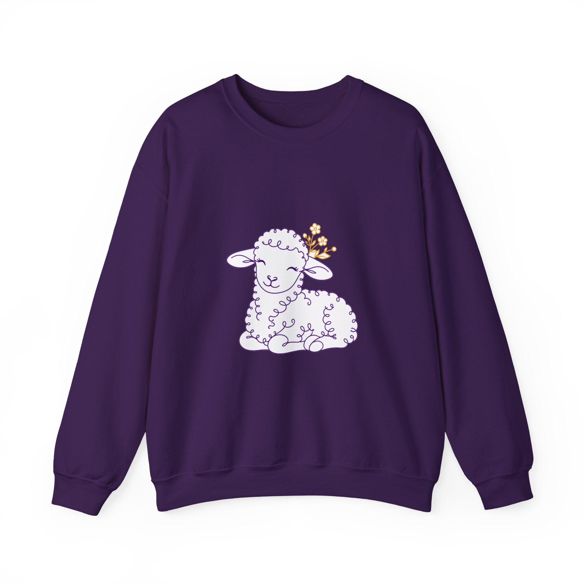 Matching Couple Sweatshirt - Lion & Lamb Matching Couple Comfort Colors Crew Minimalist Art His Hers Christmas Gift - Design B
